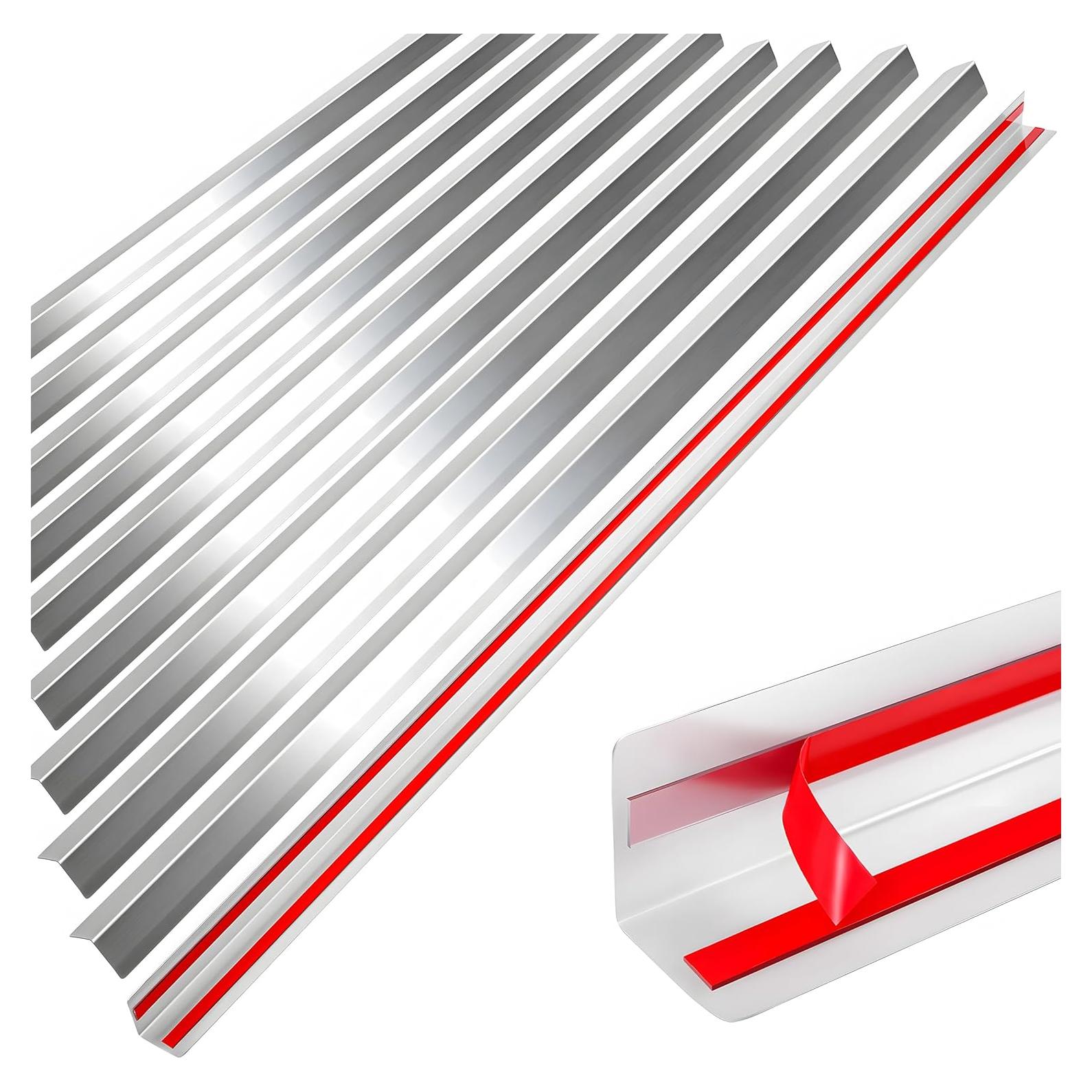 Protectores de Esquinas de Pared Besino Acero Inoxidable 10 Pzas