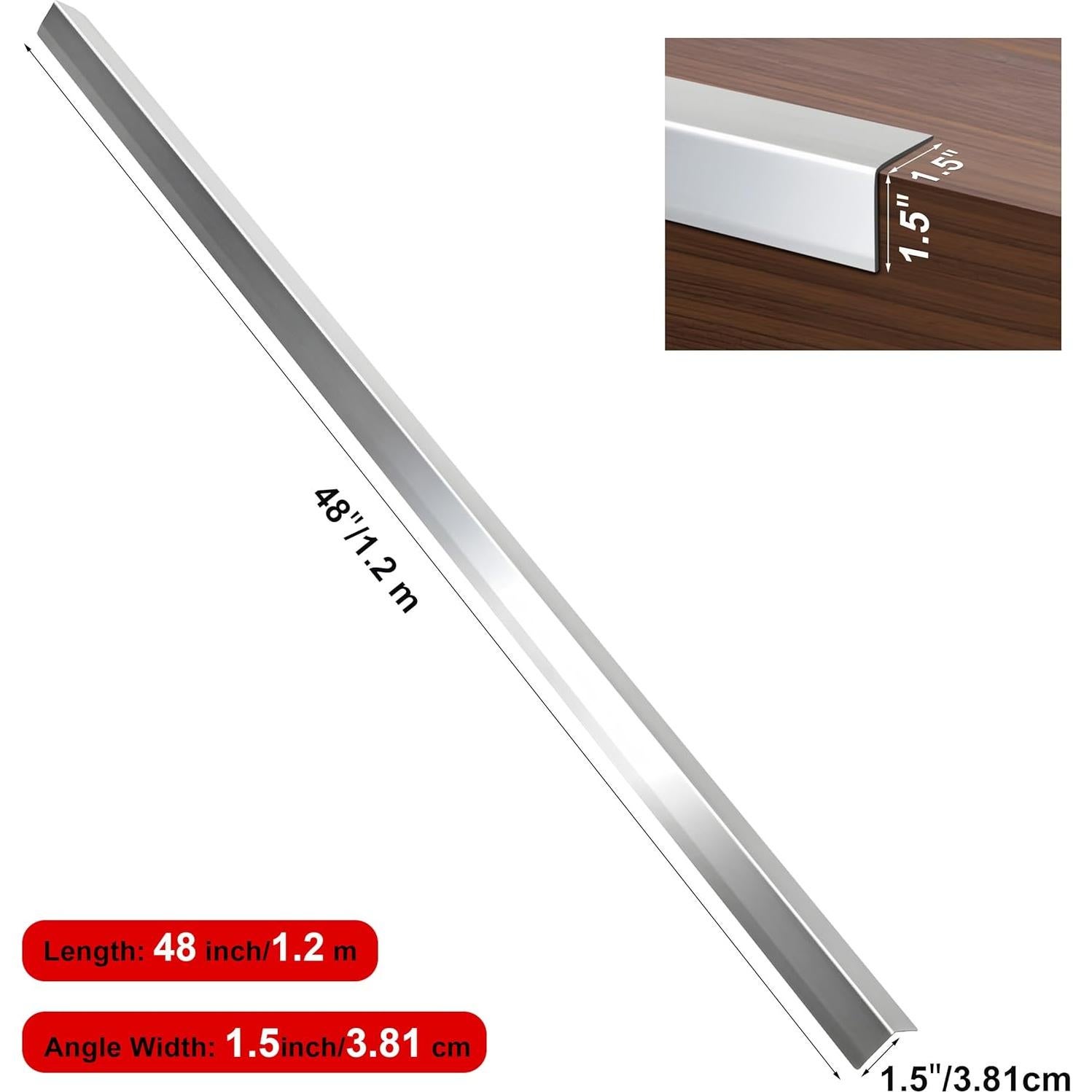 Protectores de Esquinas de Pared Besino Acero Inoxidable 10 Pzas