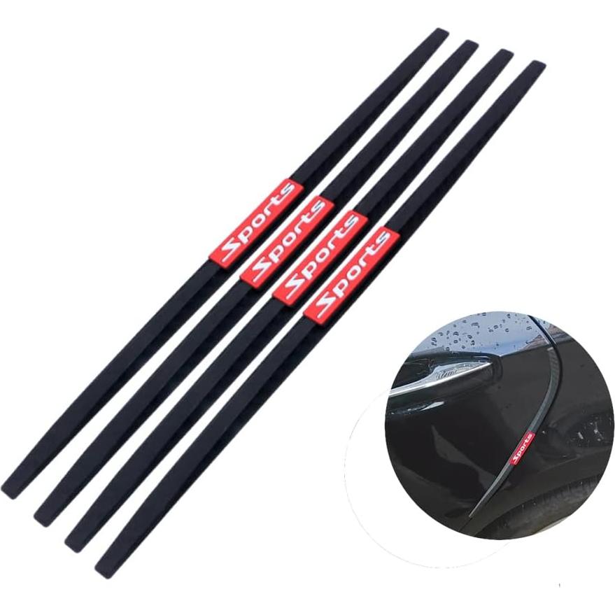 Protector de Puerta de Coche Akexermu 4PCS Silicona Negro