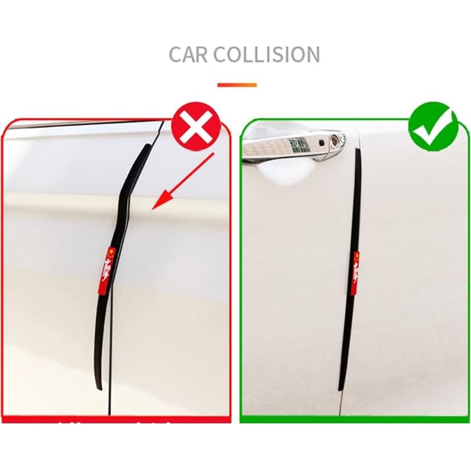 Protector de Puerta de Coche Akexermu 4PCS Silicona Negro