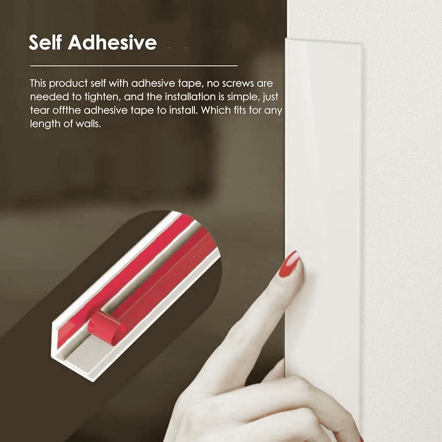 Protector de Esquinas Autoadhesivo Pro Flex - 6 Piezas Blanco