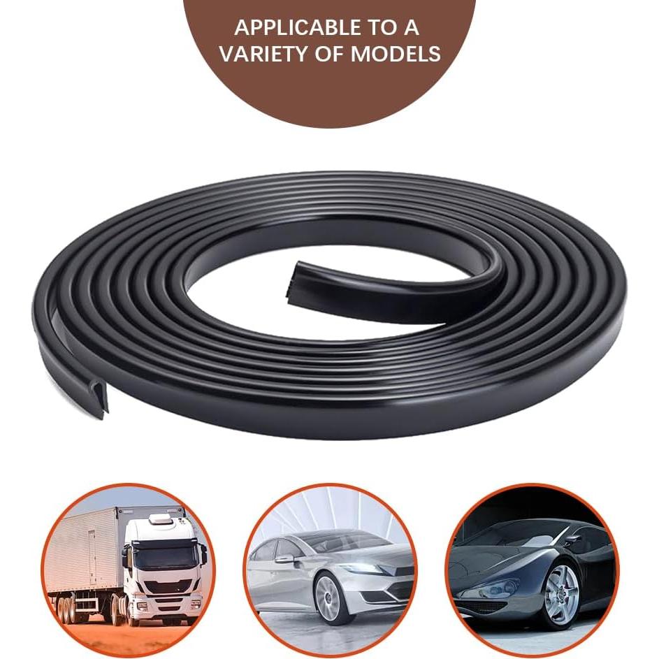 Protector de Bisel de Goma ASUBHA 5M para Puertas de Coche