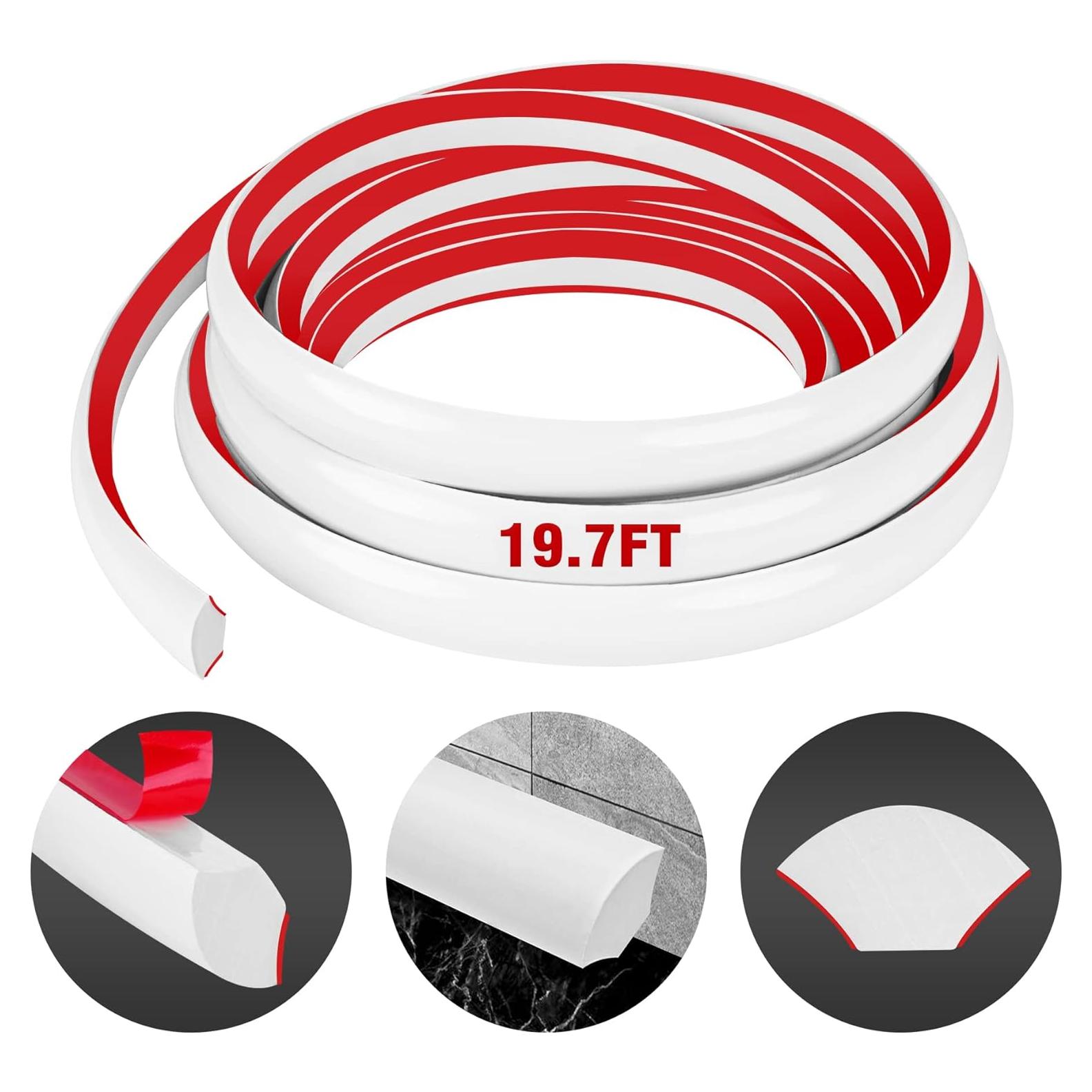 Moldura Flexible Autoadhesiva Miuwauer QRM 6m Blanco