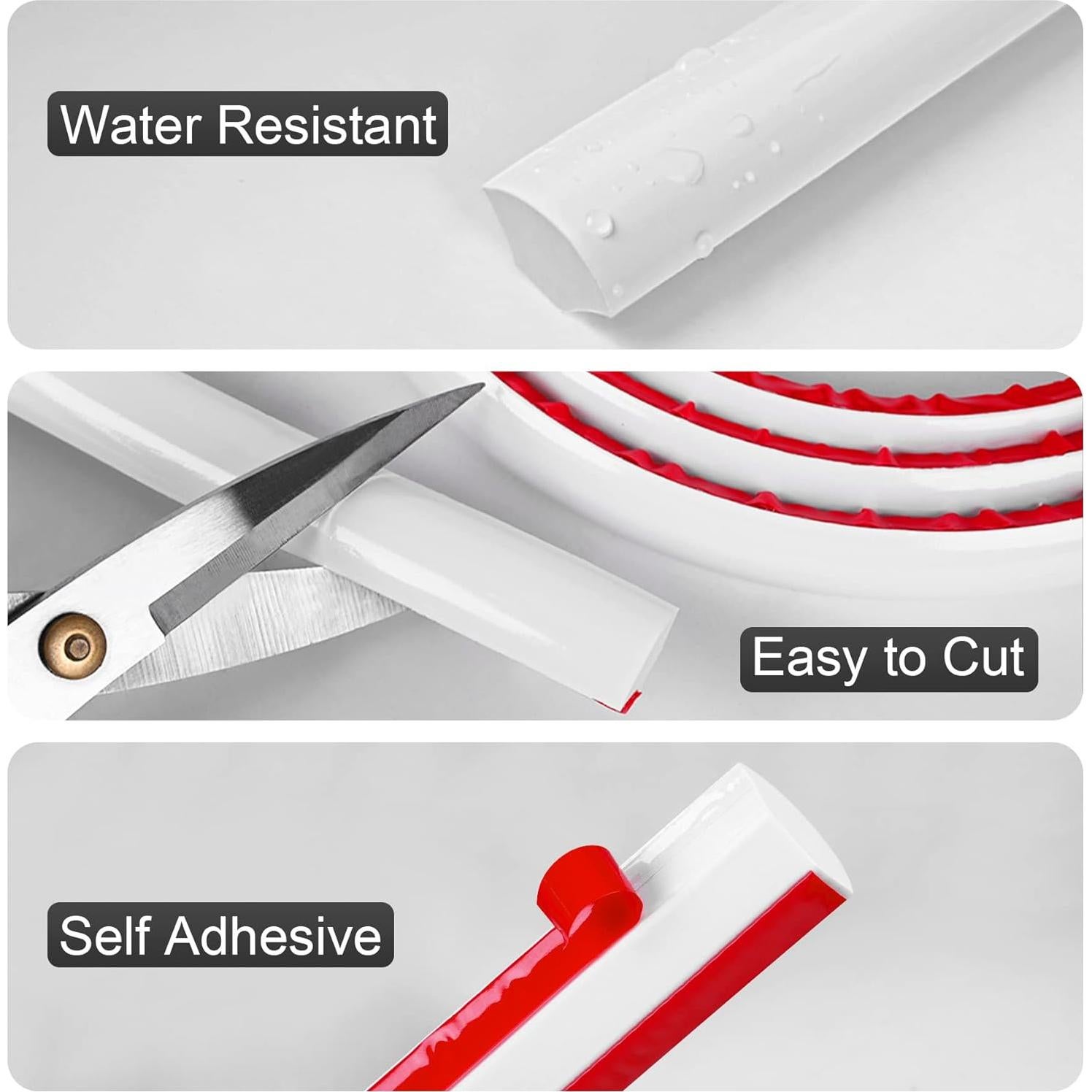 Moldura Flexible Autoadhesiva Miuwauer QRM 6m Blanco