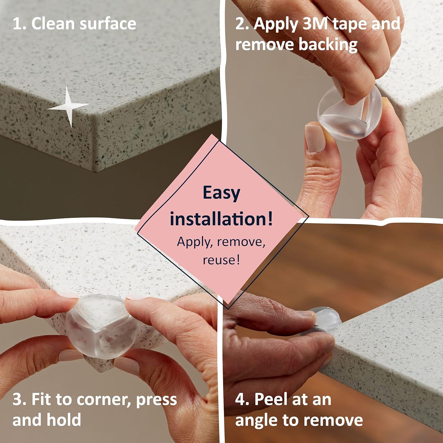 Protectores de Esquinas Bebé Earth Transparentes - 12 Piezas