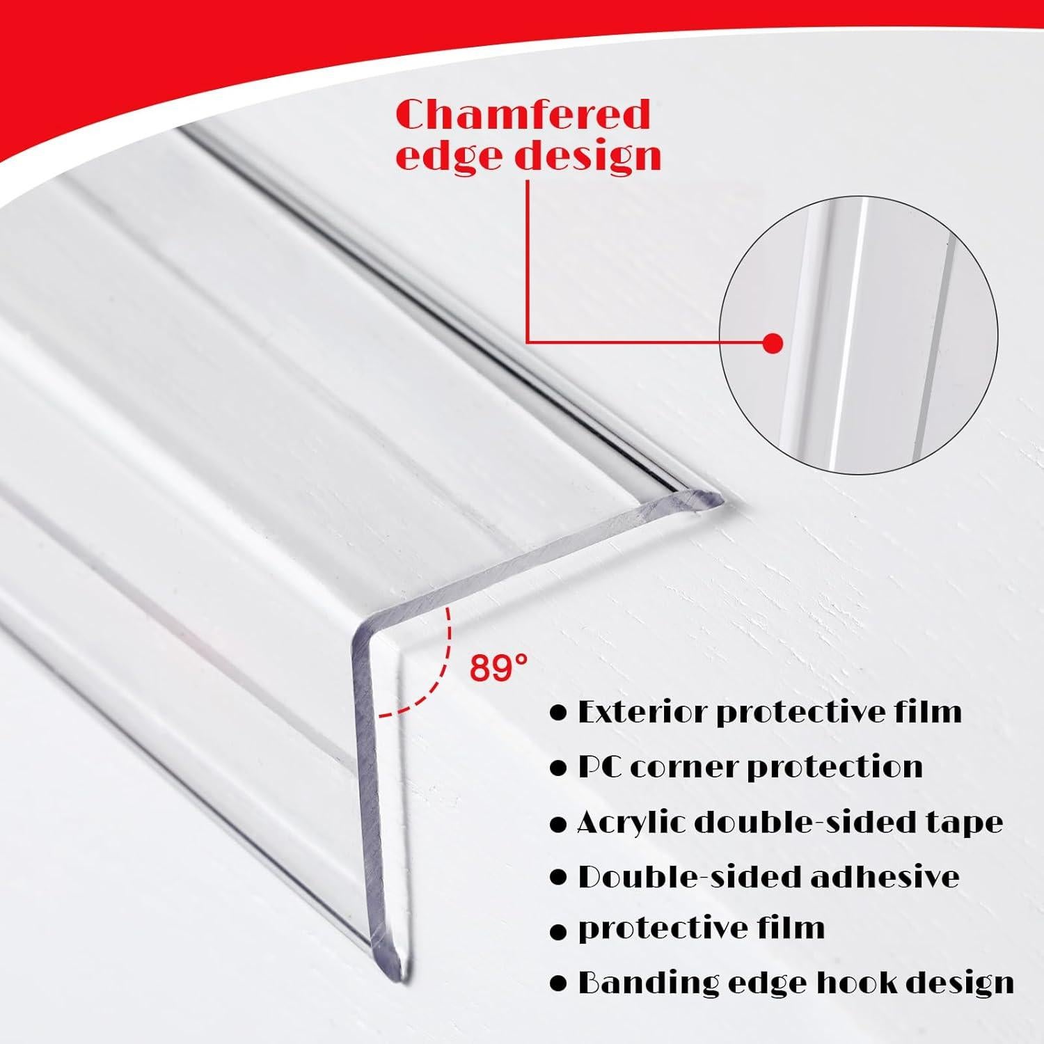 Protector de esquina autoadhesivo Beeveer 120 cm x 3 cm - 10 piezas