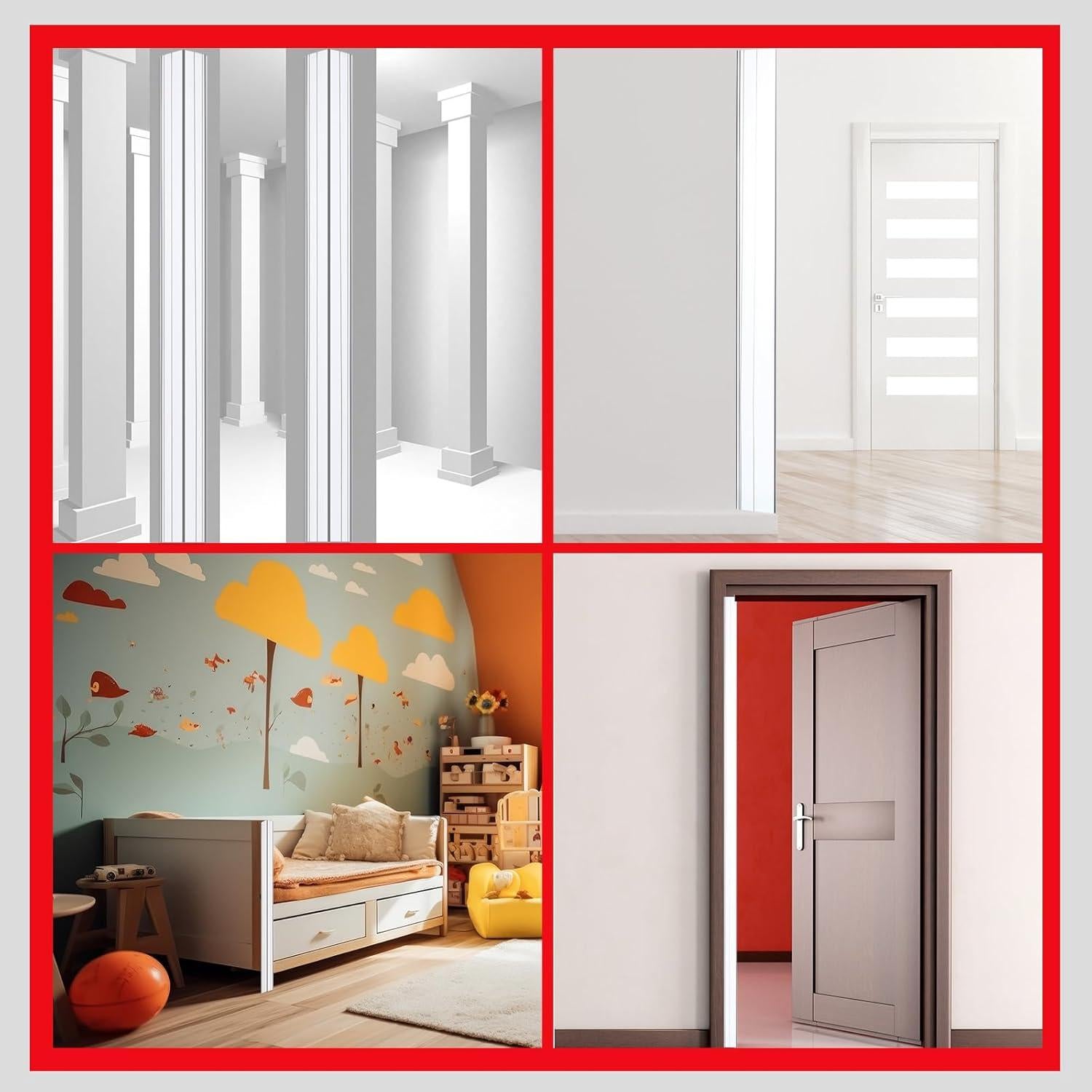 Protector de esquina autoadhesivo Beeveer 120 cm x 3 cm - 10 piezas