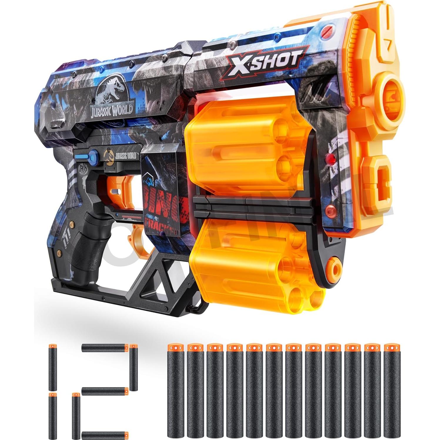 XShot Skins Dread Blaster ZURU Jurassic World 12 Dardos