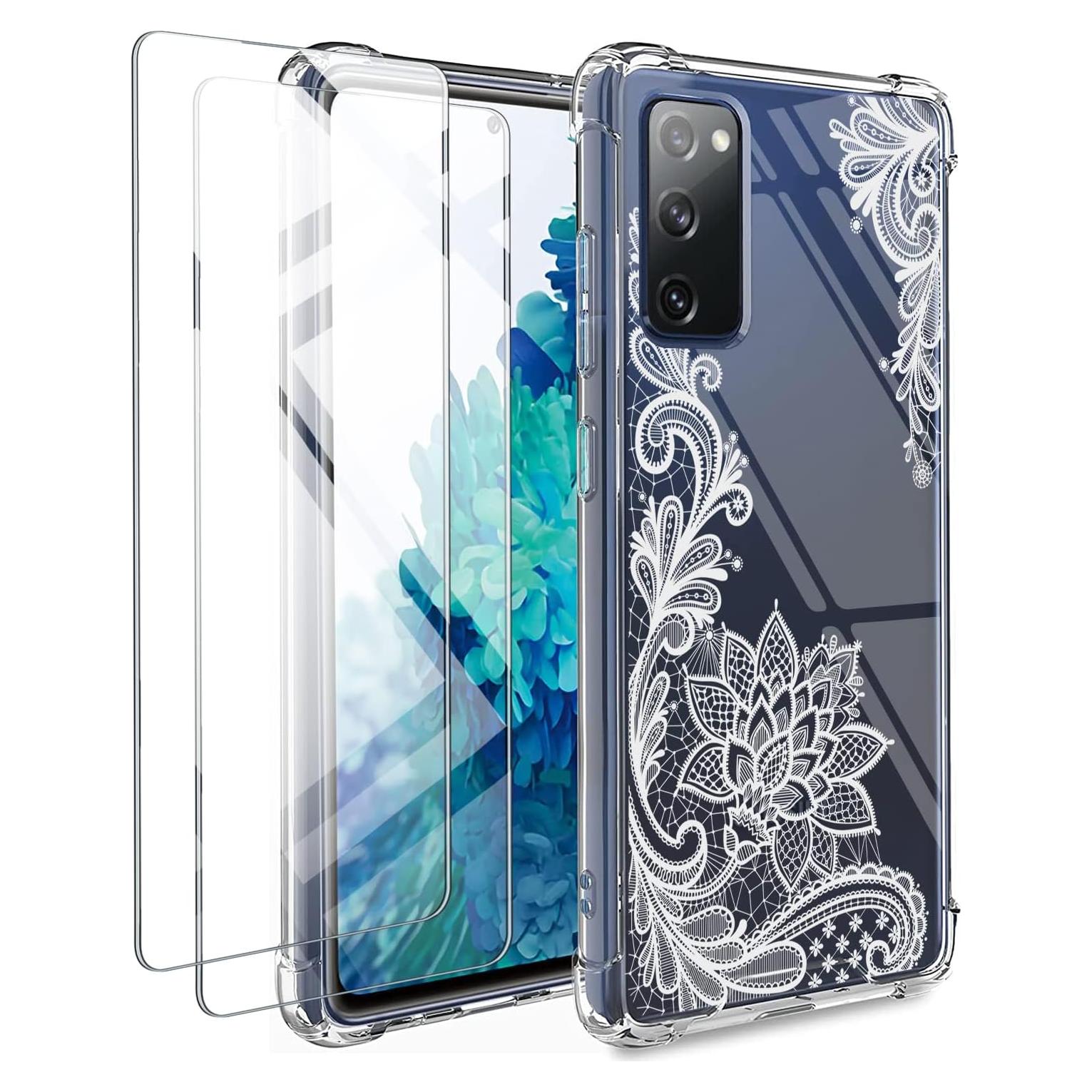 Funda Transparente KIOMY para Samsung Galaxy S20 FE 5G con 2 Protectores de Pantalla