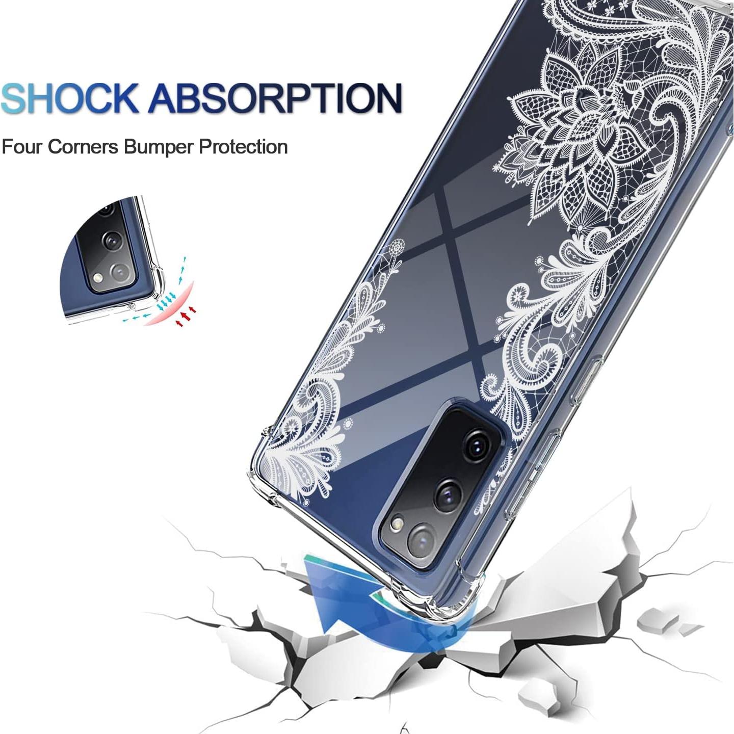 Funda Transparente KIOMY para Samsung Galaxy S20 FE 5G con 2 Protectores de Pantalla