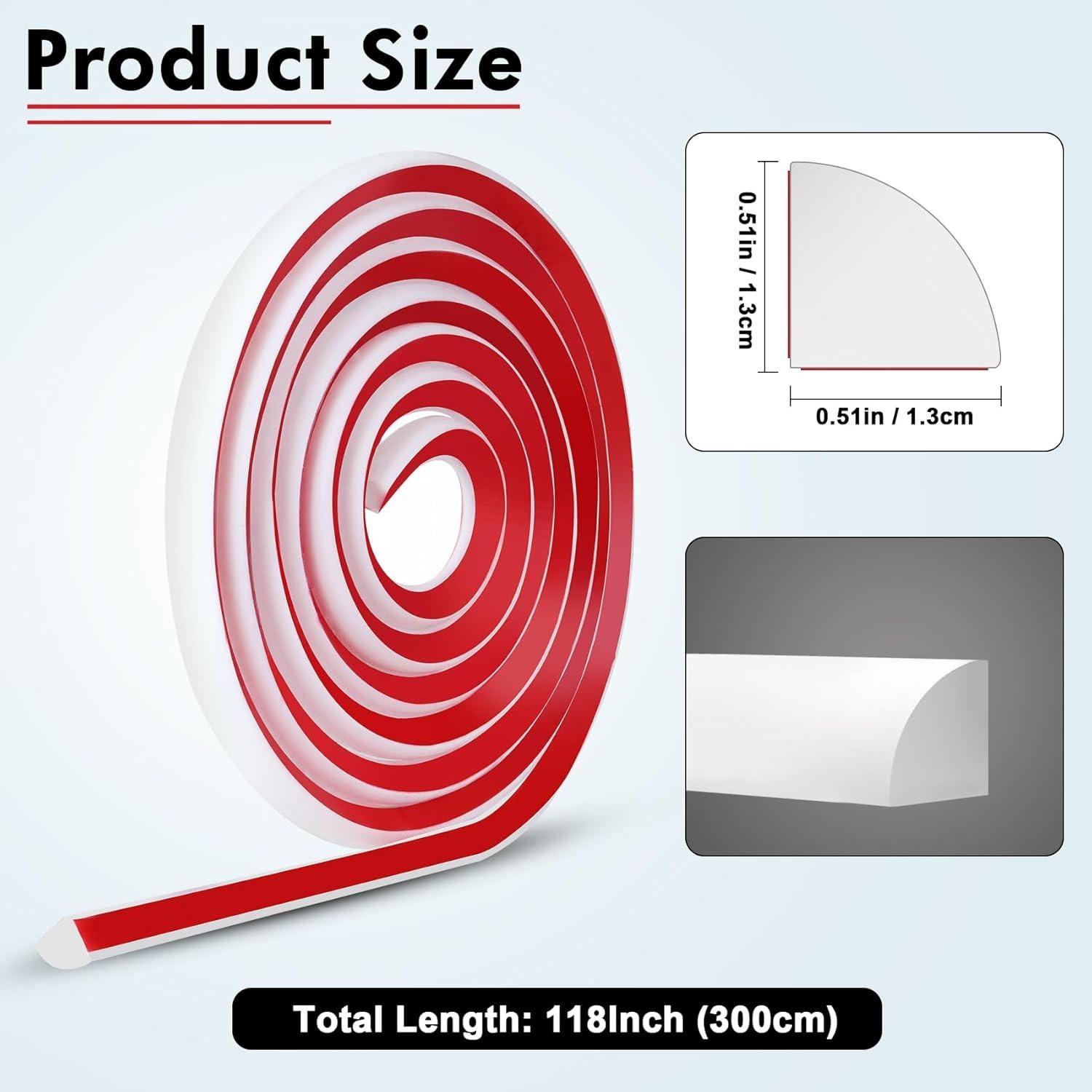 Moldura Redonda de Silicona LOQOMI 3m Blanca Impermeable