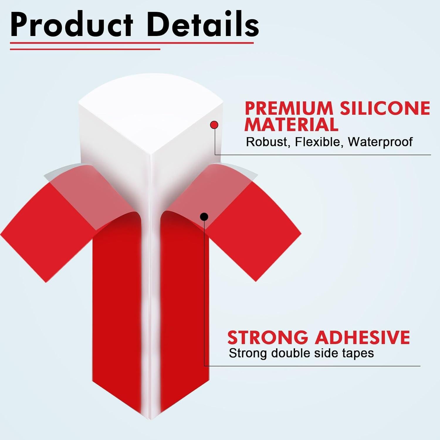 Moldura Redonda de Silicona LOQOMI 3m Blanca Impermeable