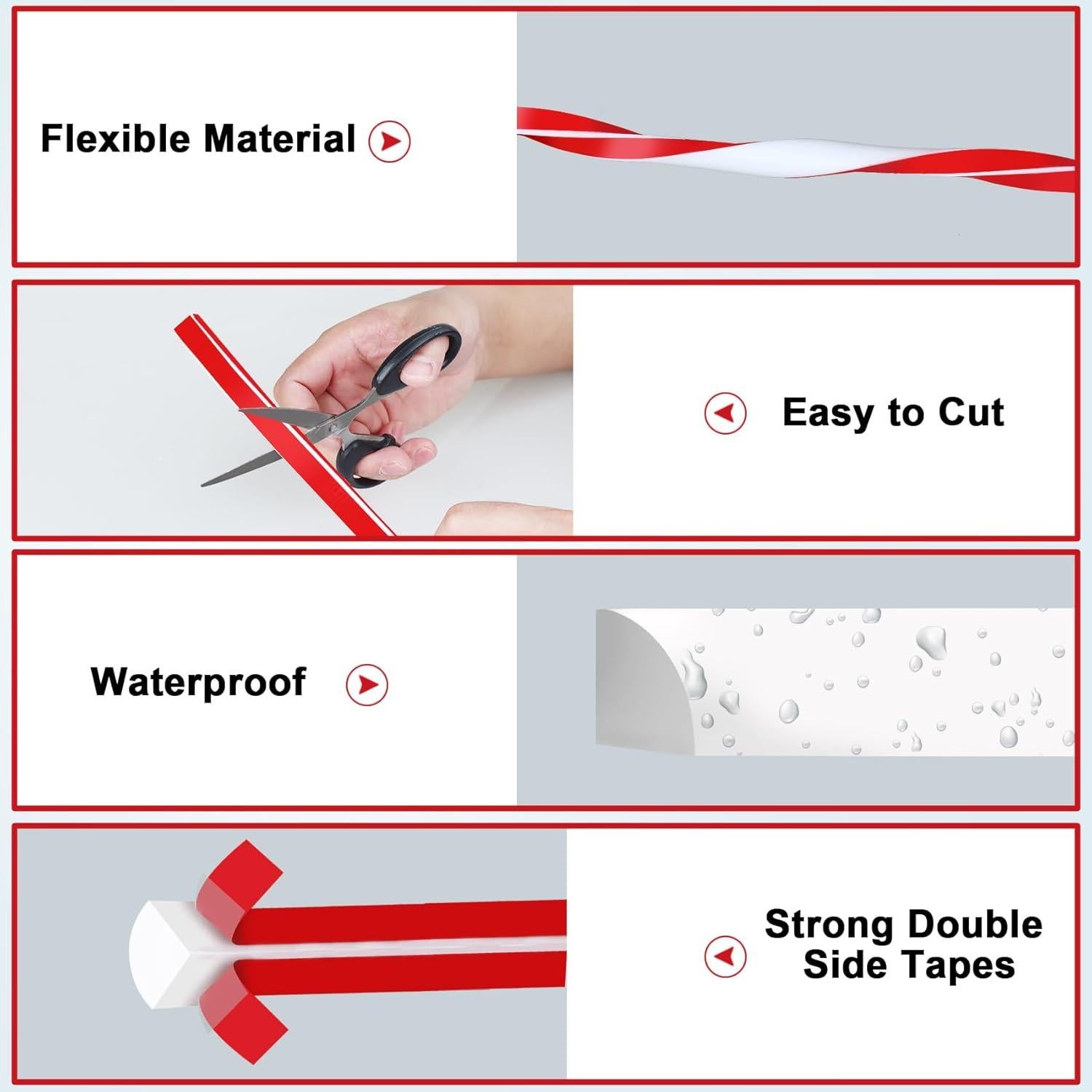 Moldura Redonda de Silicona LOQOMI 3m Blanca Impermeable