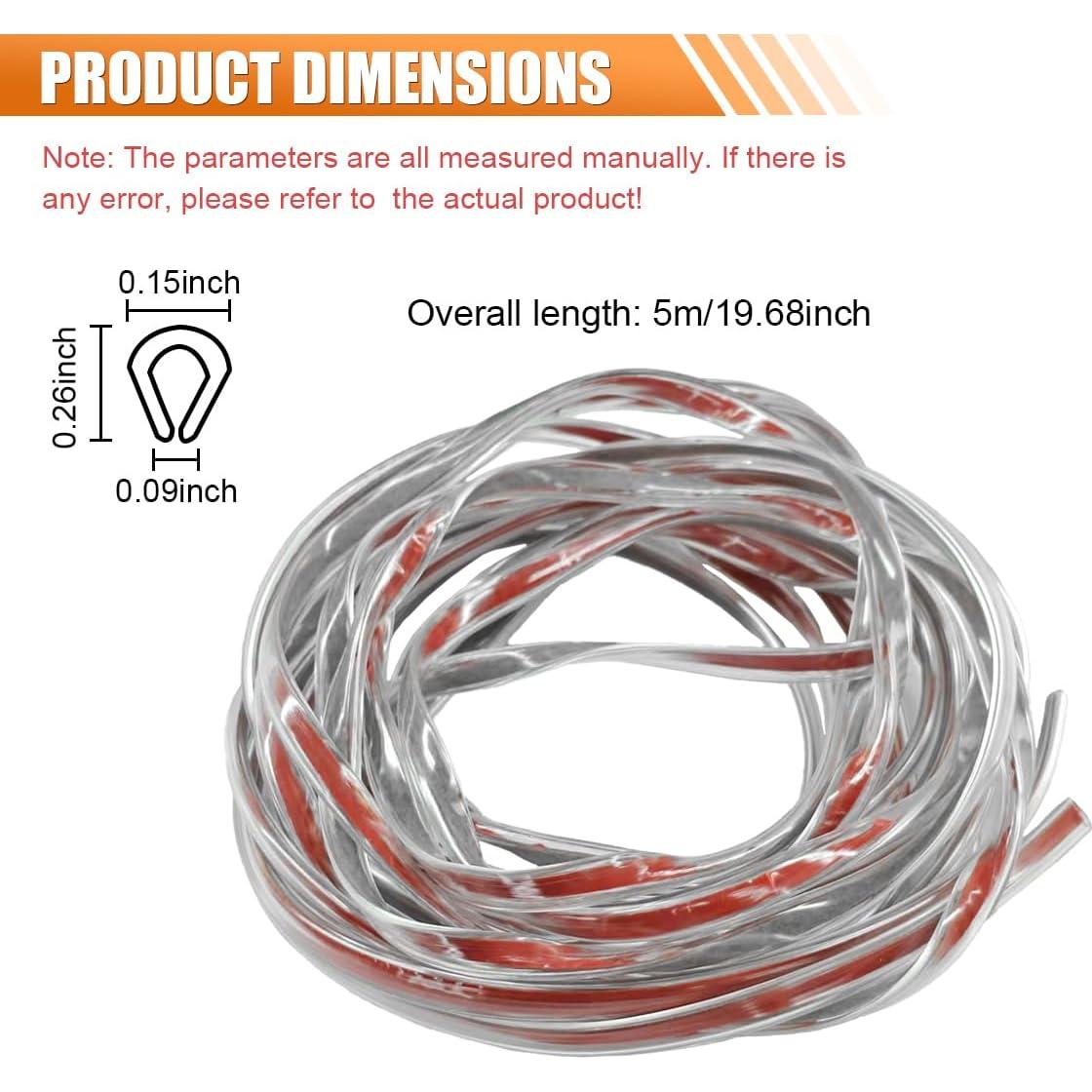 Protector de Bordes de Puerta de Coche LHDOS 5M Transparente