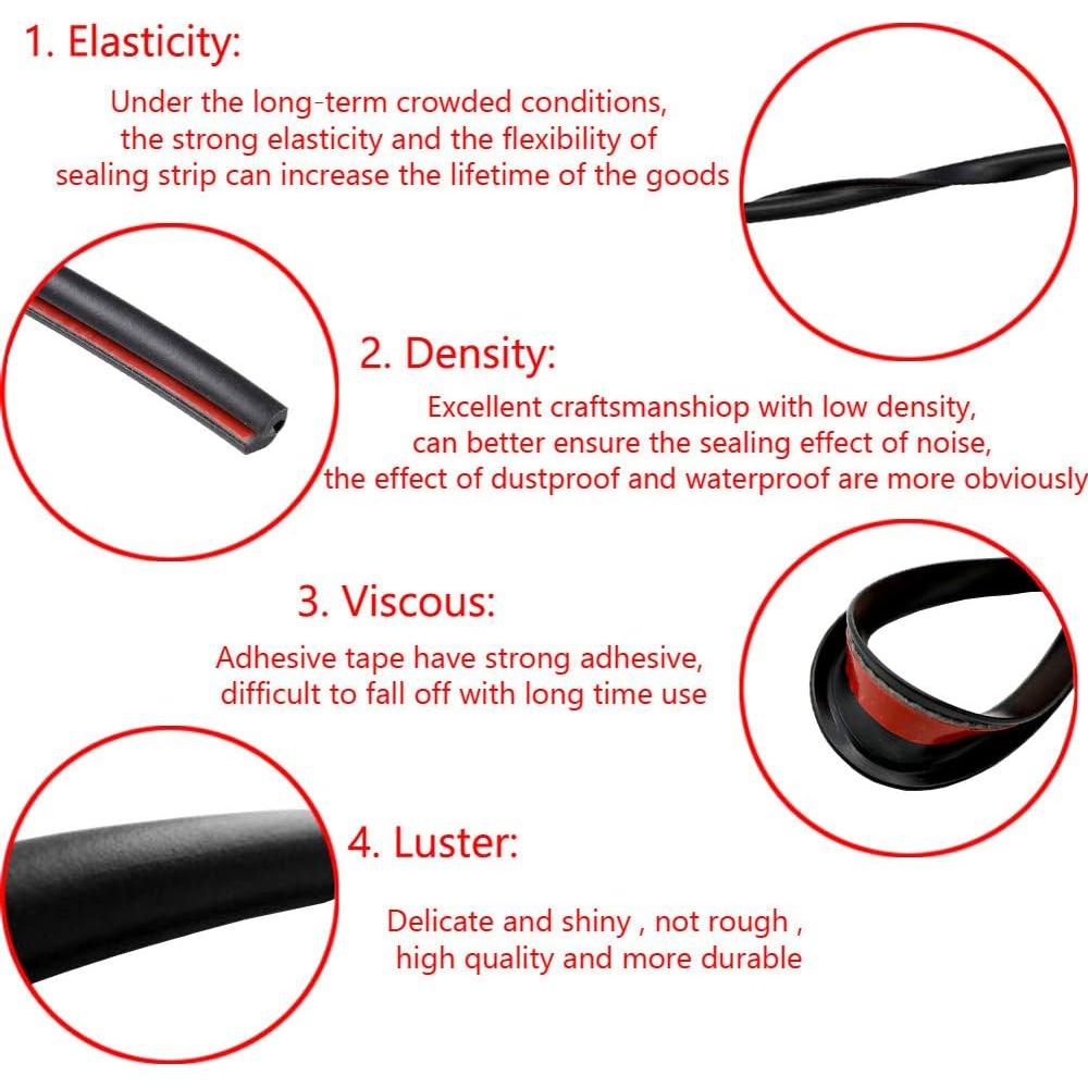 Protector de Goma para Bordes de Puertas de Coche ESUPPORT 5M