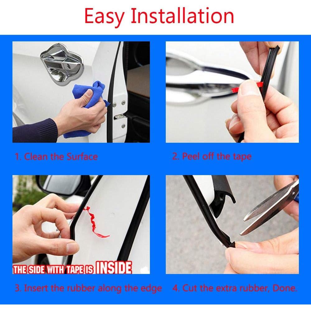 Protector de Goma para Bordes de Puertas de Coche ESUPPORT 5M