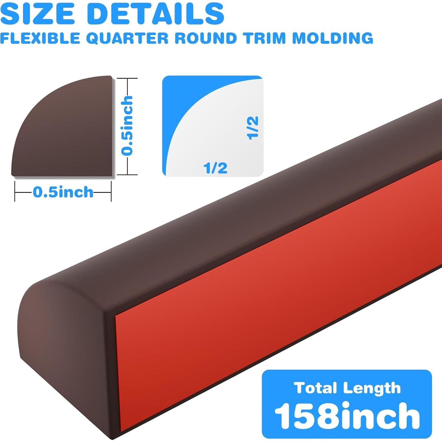 Moldura Flexible de Silicona Ahua Walsong 401.3 cm Marrón