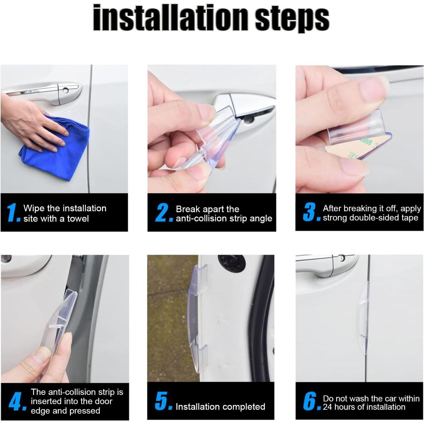 Miytsya Protector Universal de Bordes de Puerta de Auto 4 PCS