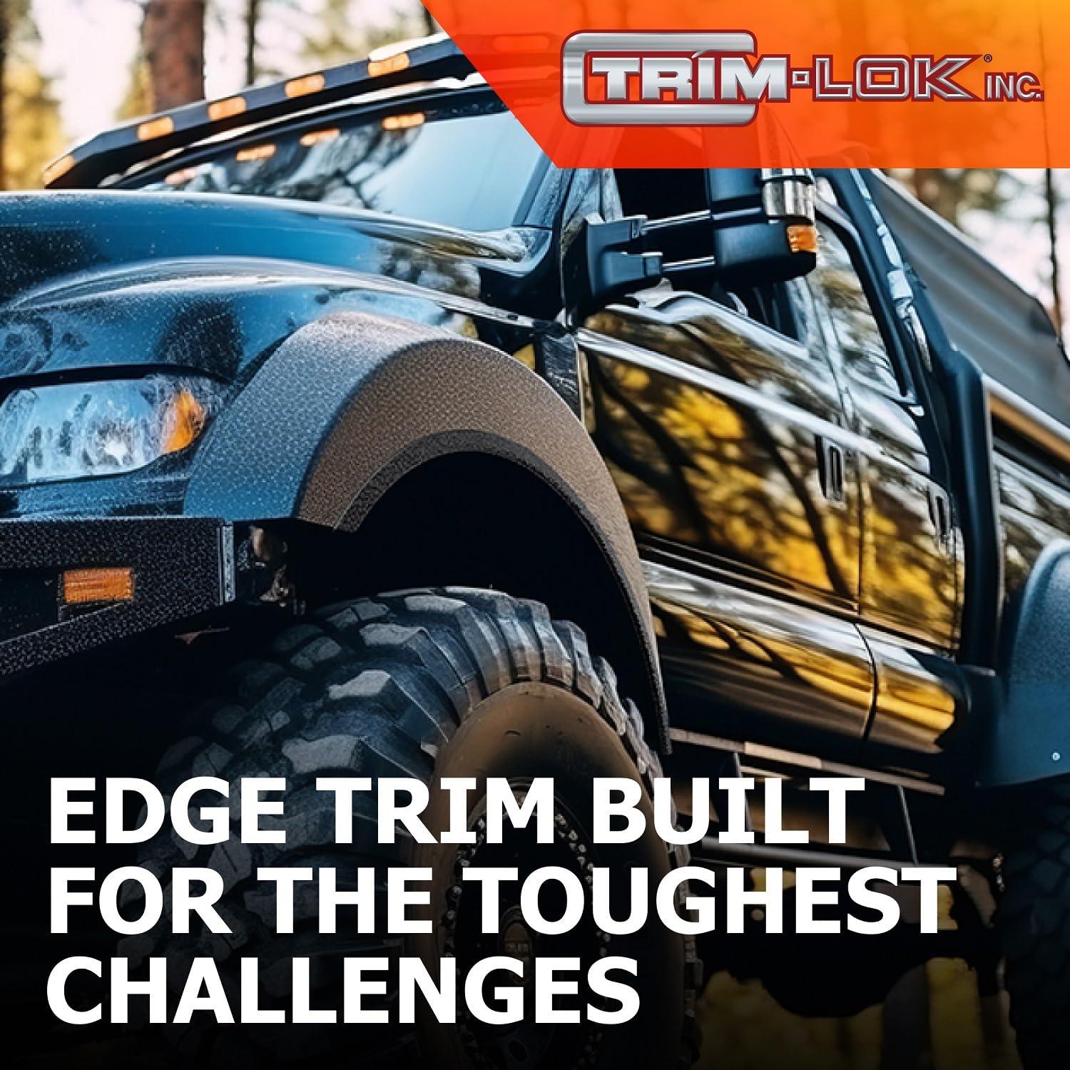 Bisel de Borde Trim-Lok PVC Flexible 25 Pies Negro Texturizado