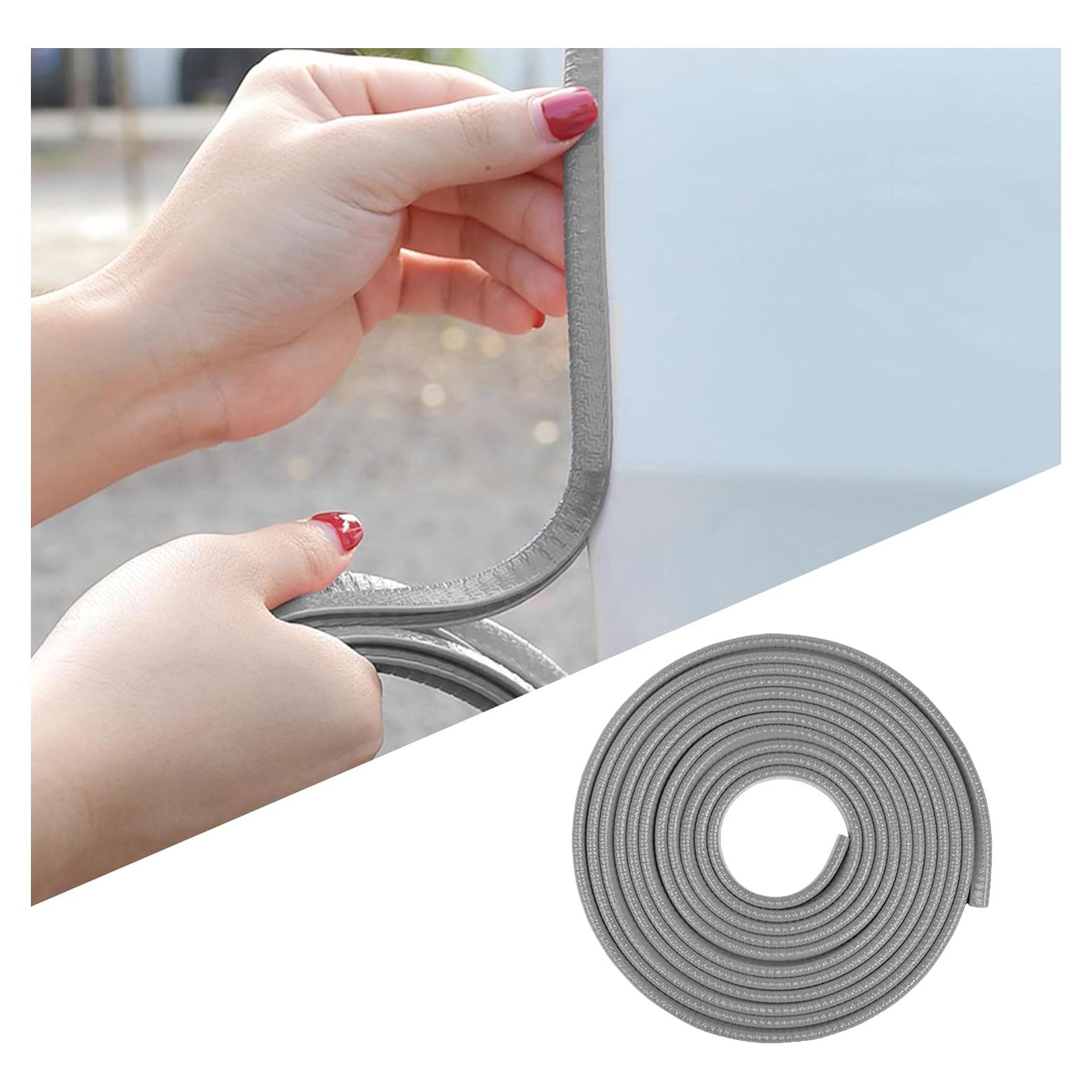 Protector de Bordes de Puerta de Coche Couslcd 1.52m Goma Gris