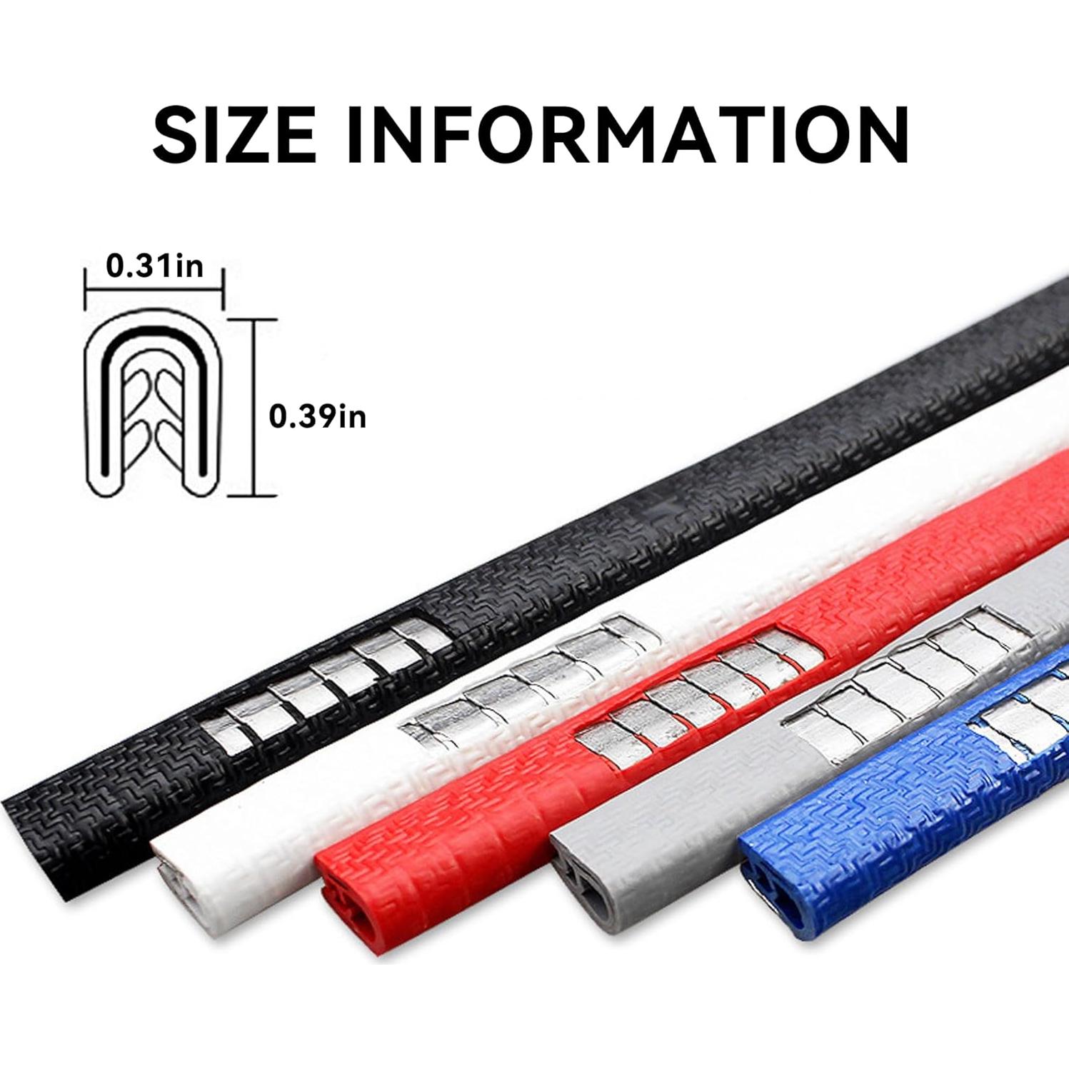 Protector de Bordes de Puerta de Coche Couslcd 1.52m Goma Gris