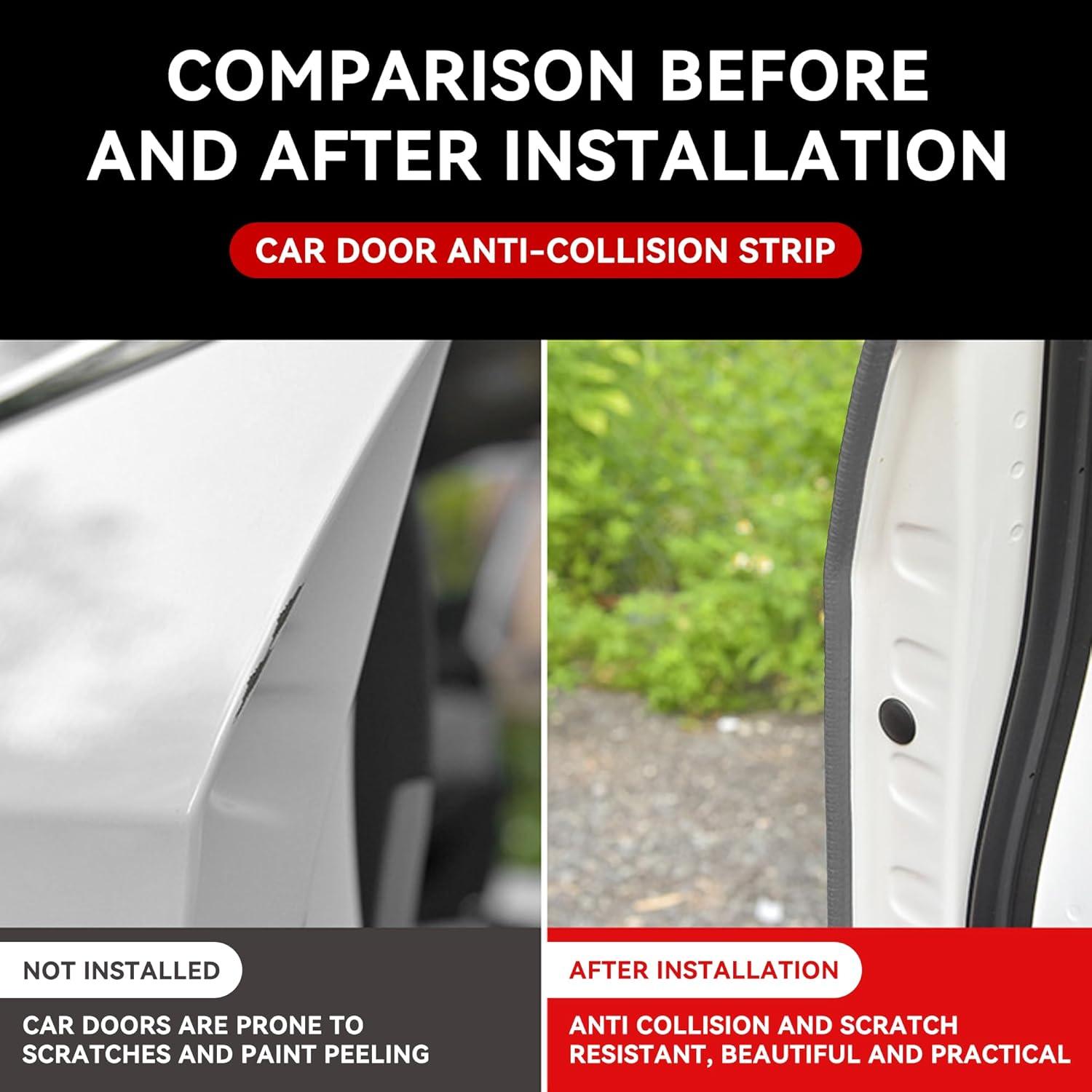 Protector de Bordes de Puerta de Coche Couslcd 1.52m Goma Gris