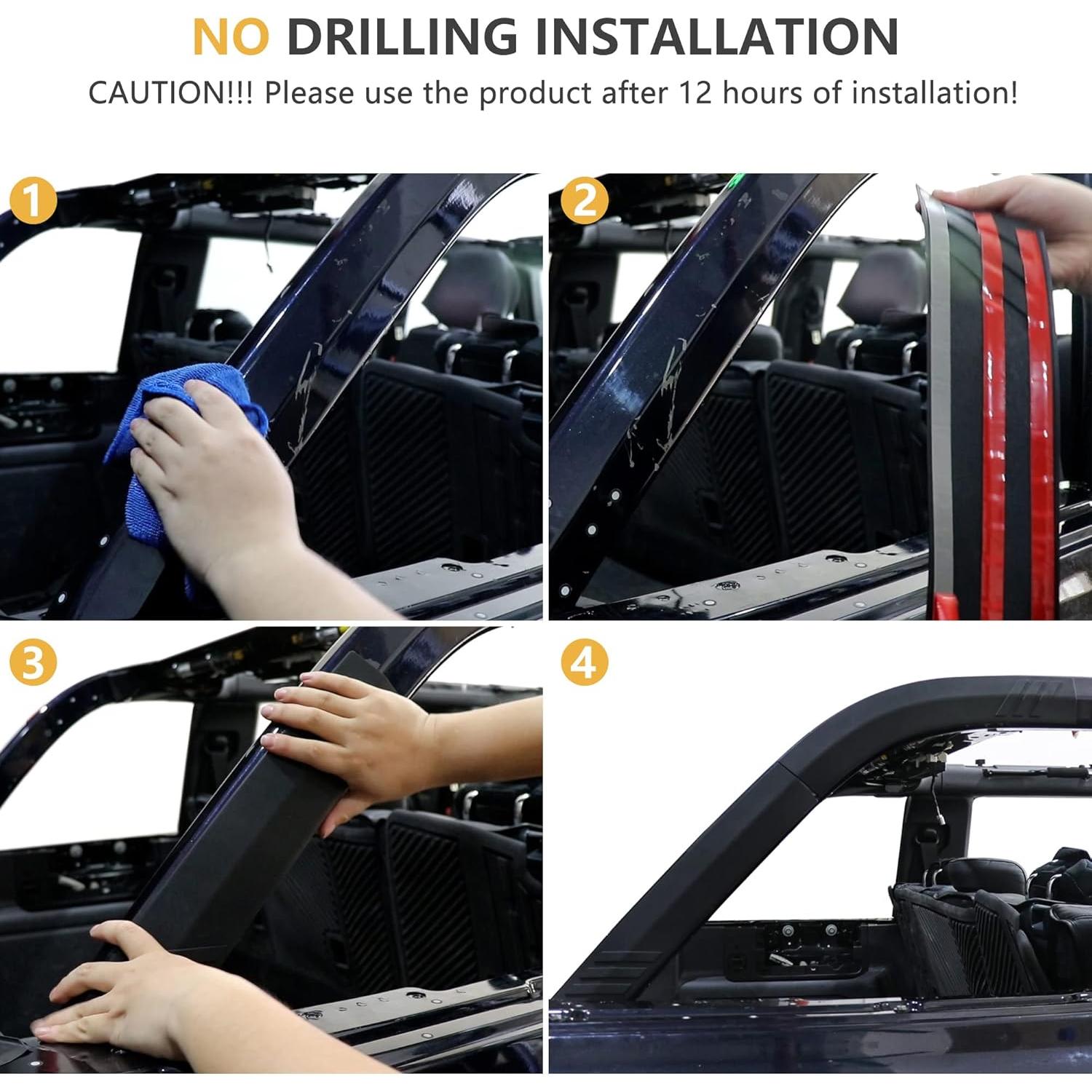 Cubierta de Acolchado de Barra D-Pillar RERPRO para Ford Bronco 2021-2025