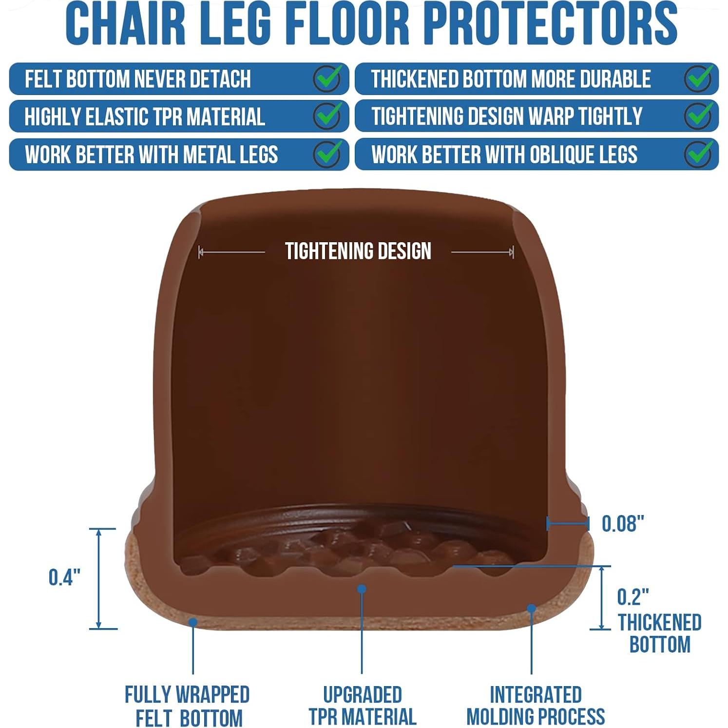 24 Protectores de Suelo MOYOHIM para Patas de Sillas Extra Pequeñas