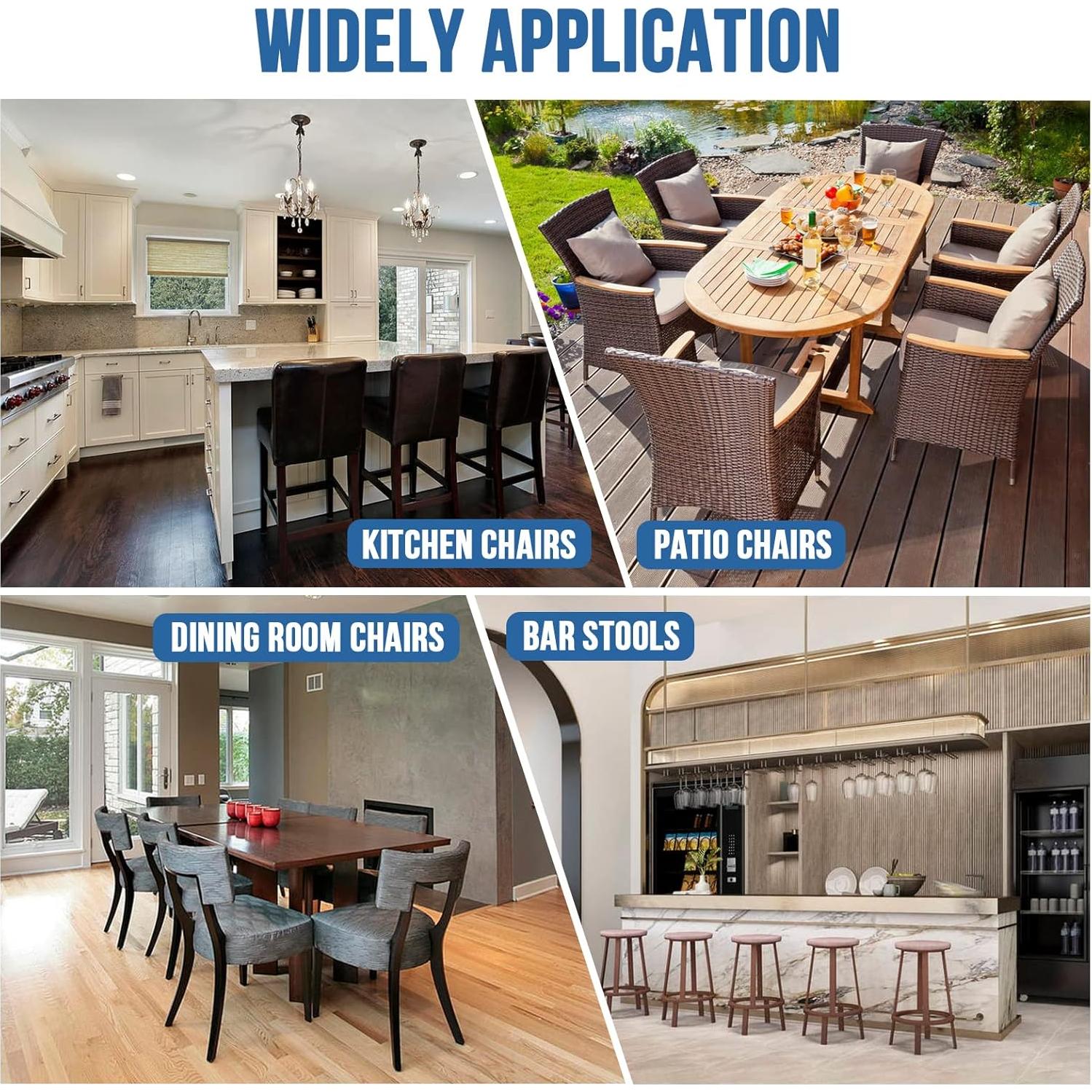 24 Protectores de Suelo MOYOHIM para Patas de Sillas Extra Pequeñas