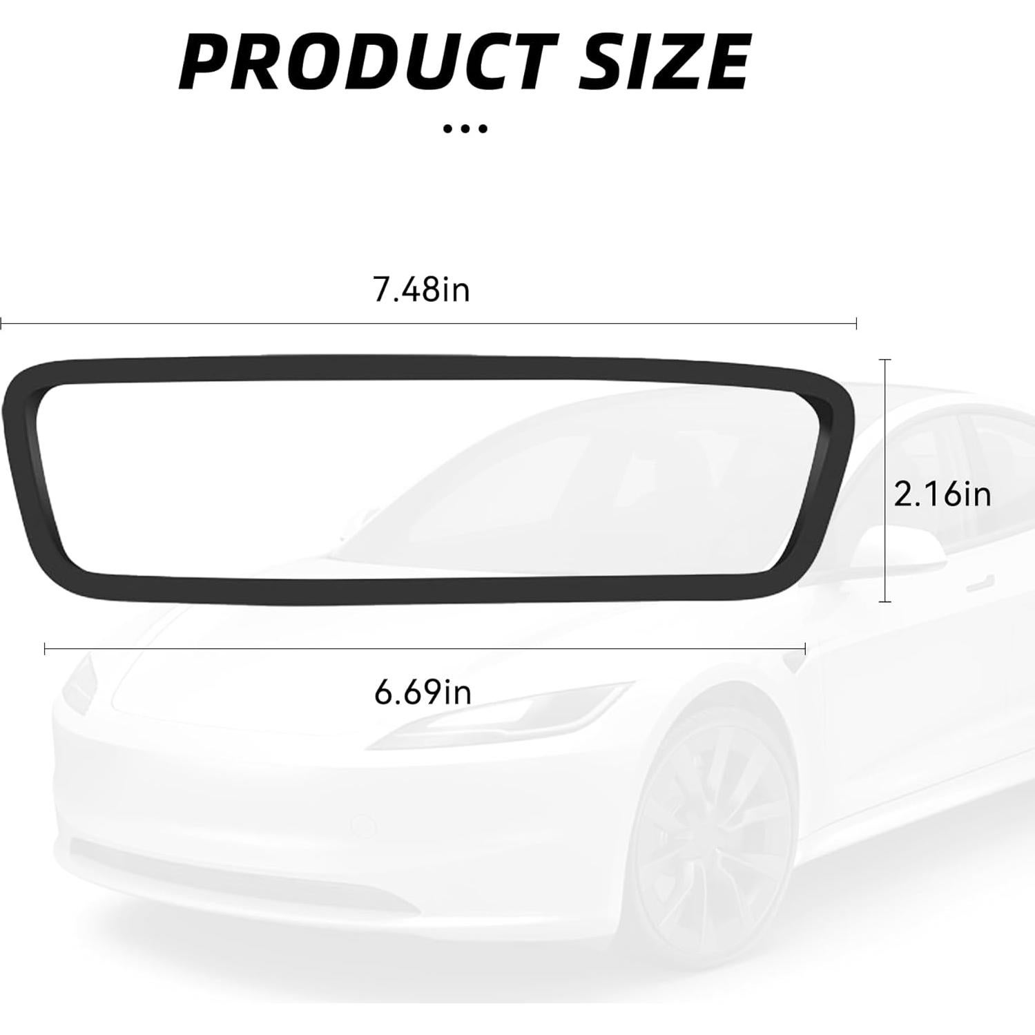 Marco Protector Espejo Retrovisor Tioollev Negro 19x5.5cm