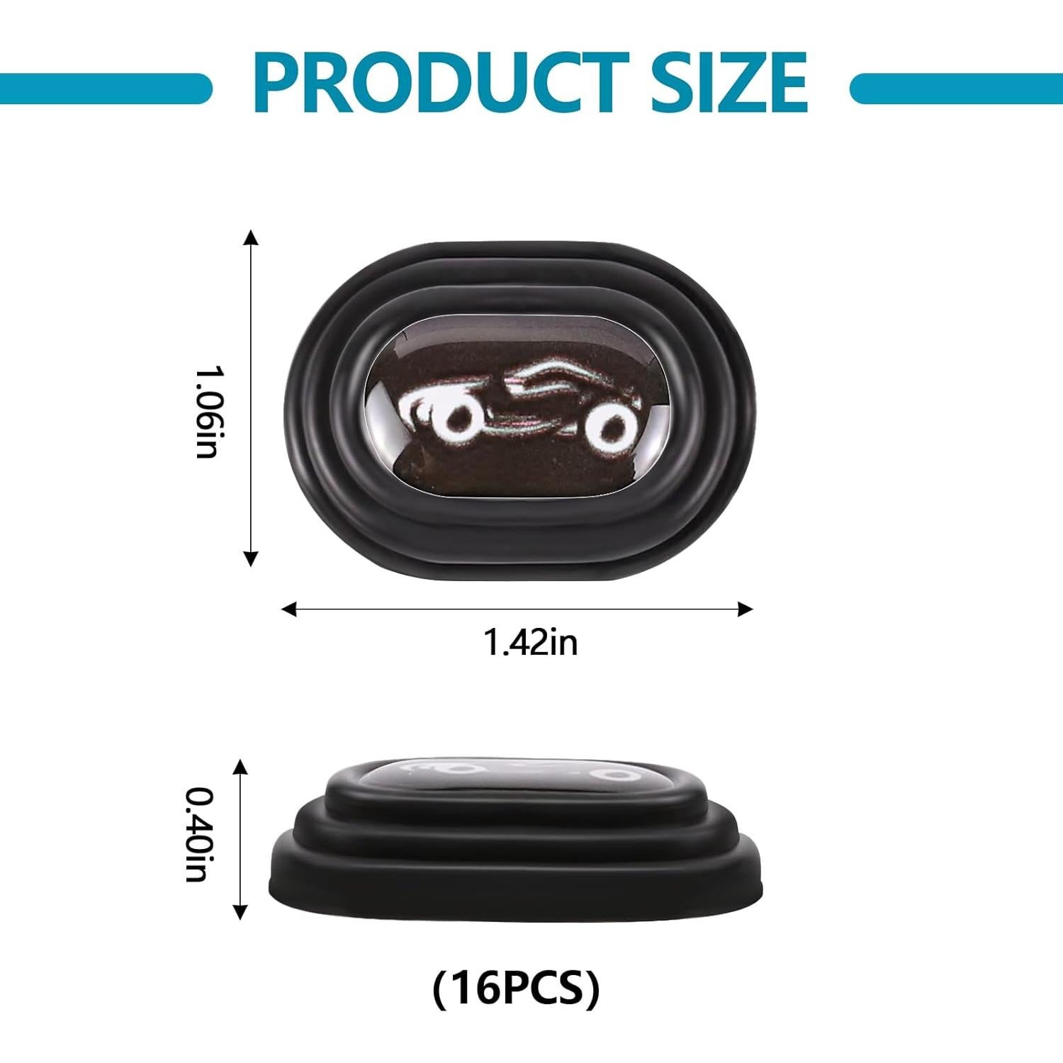 Amortiguador de Puerta de Coche Wuyaoyao 16PCS Silicona