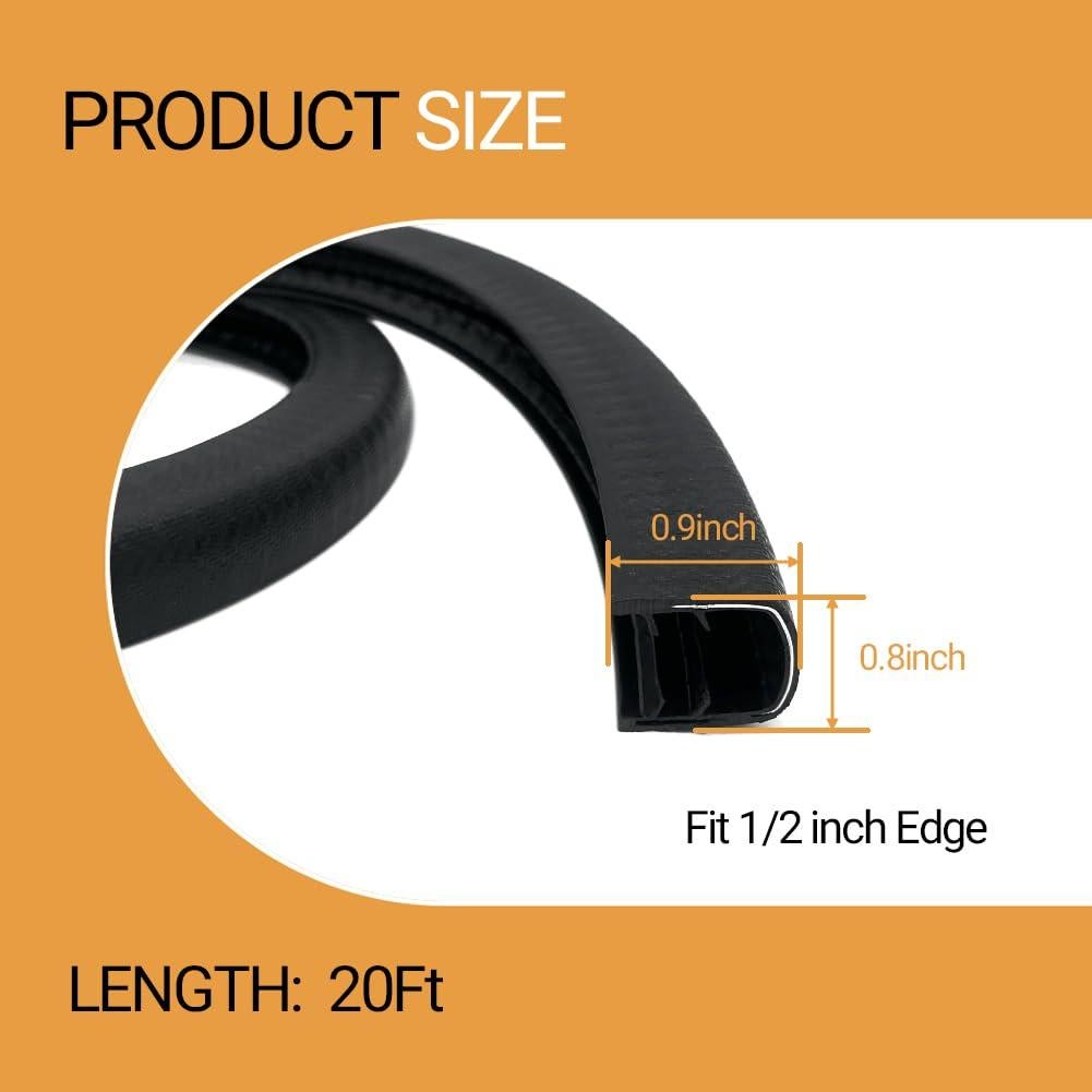 Banda de Bisel de Goma PACIXU 6.1m para Bordes de 1.27cm