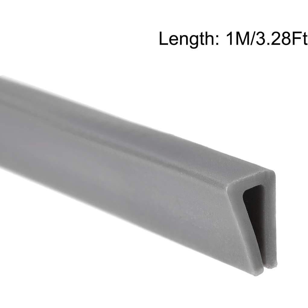 Protector de Bisel U de Silicona uxcell 1M Gris para Ventanas
