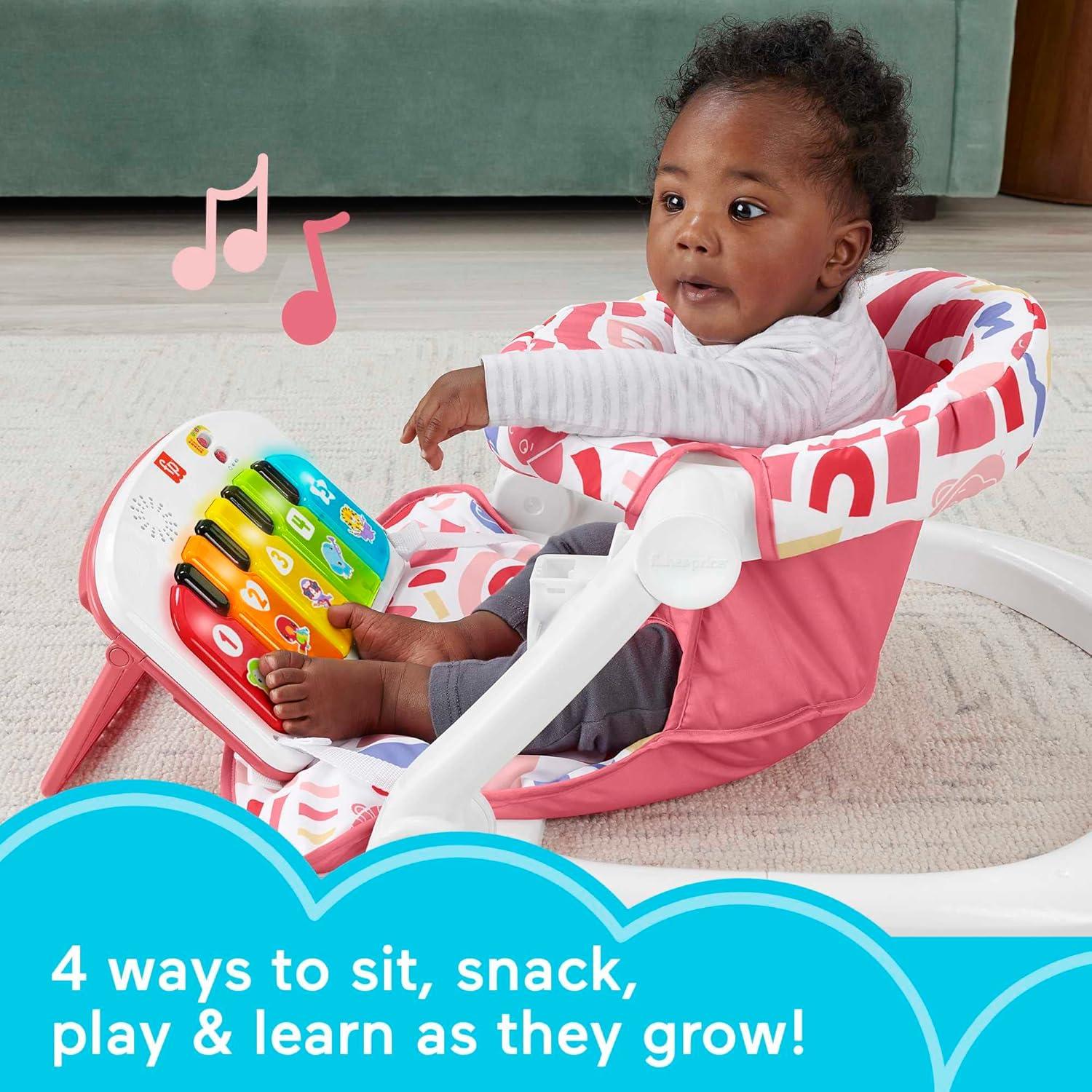 Asiento para Bebés Fisher-Price Rosa con Piano y Gimnasio