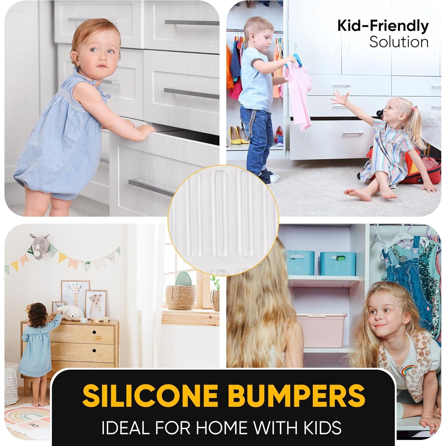 20 Tiras de Silicona Transparente Vellax 7.1 cm x 1 cm Antideslizantes