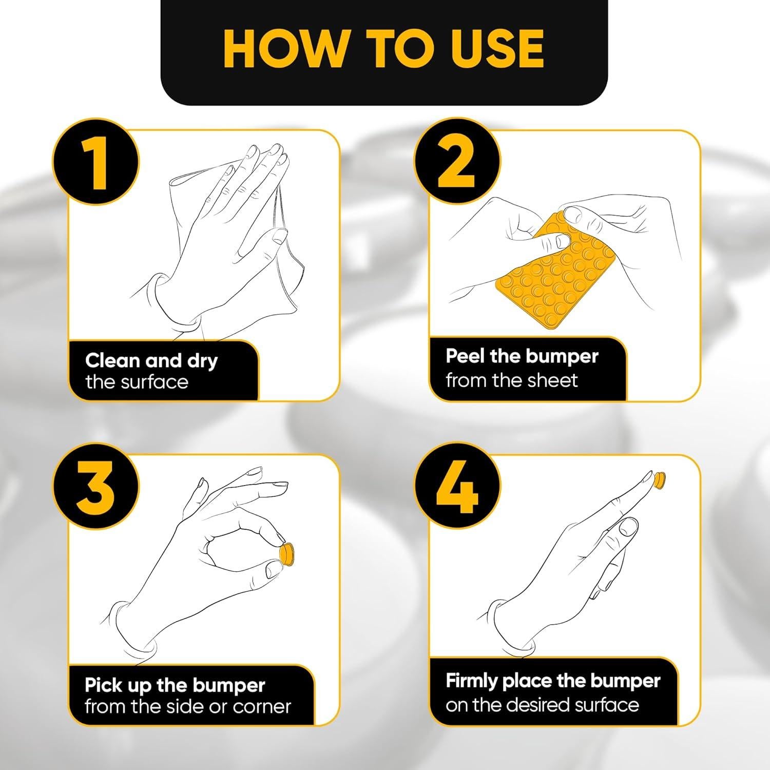 20 Tiras de Silicona Transparente Vellax 7.1 cm x 1 cm Antideslizantes