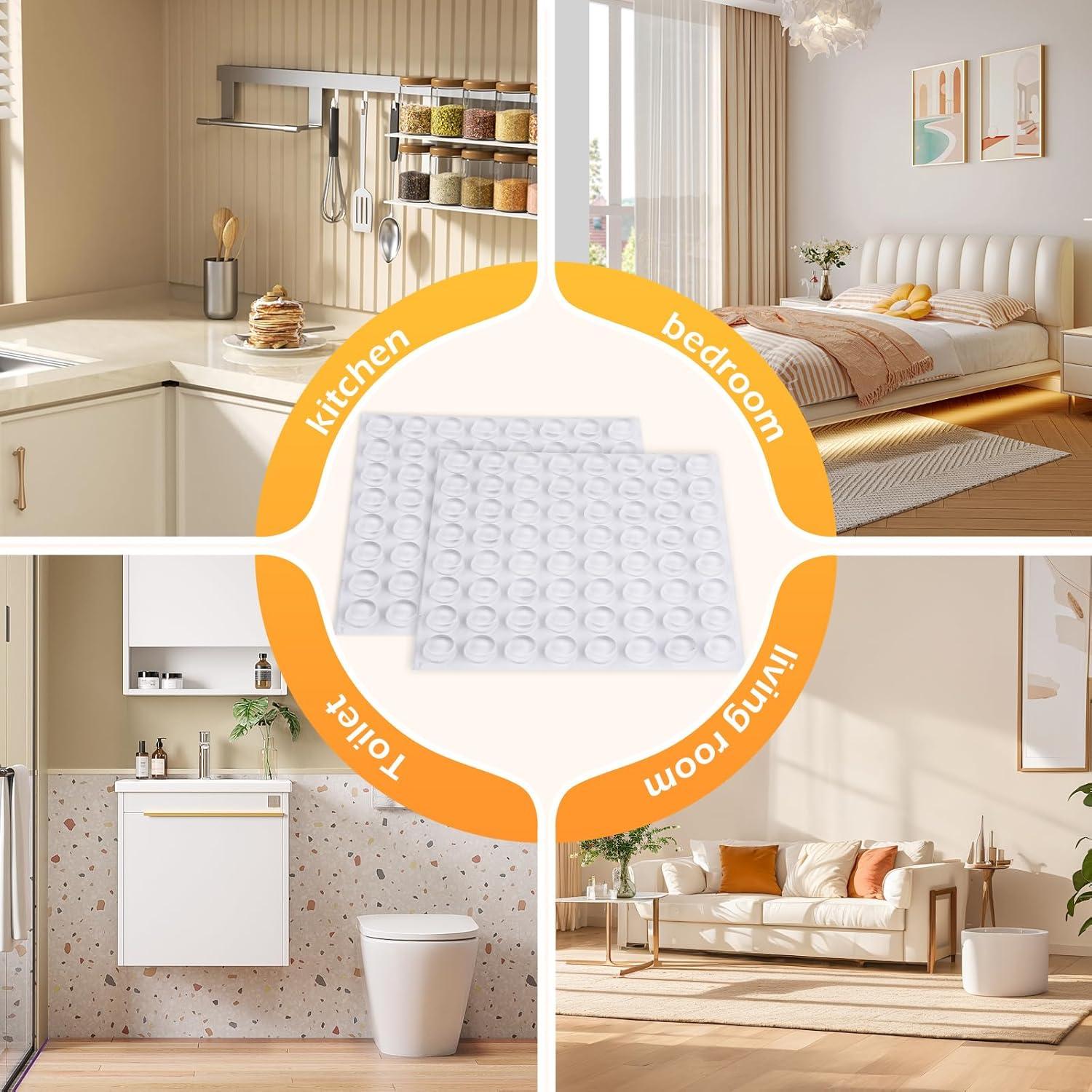 Bumpers de Silicona Transparentes QUEENTI 160 Pcs 1.27 cm