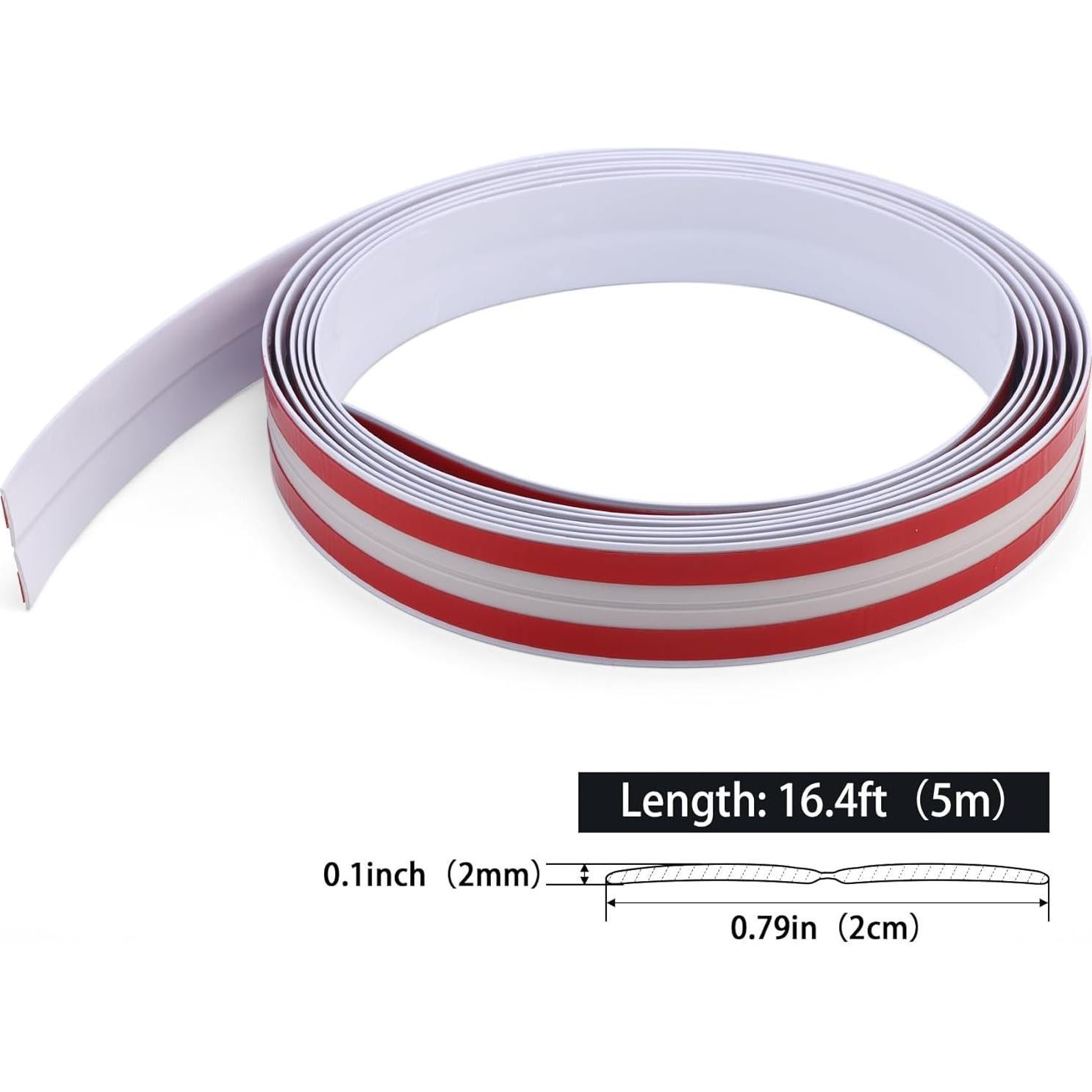 Moldura de Pared Multifuncional Trimold 5m x 2cm Blanco Brillante