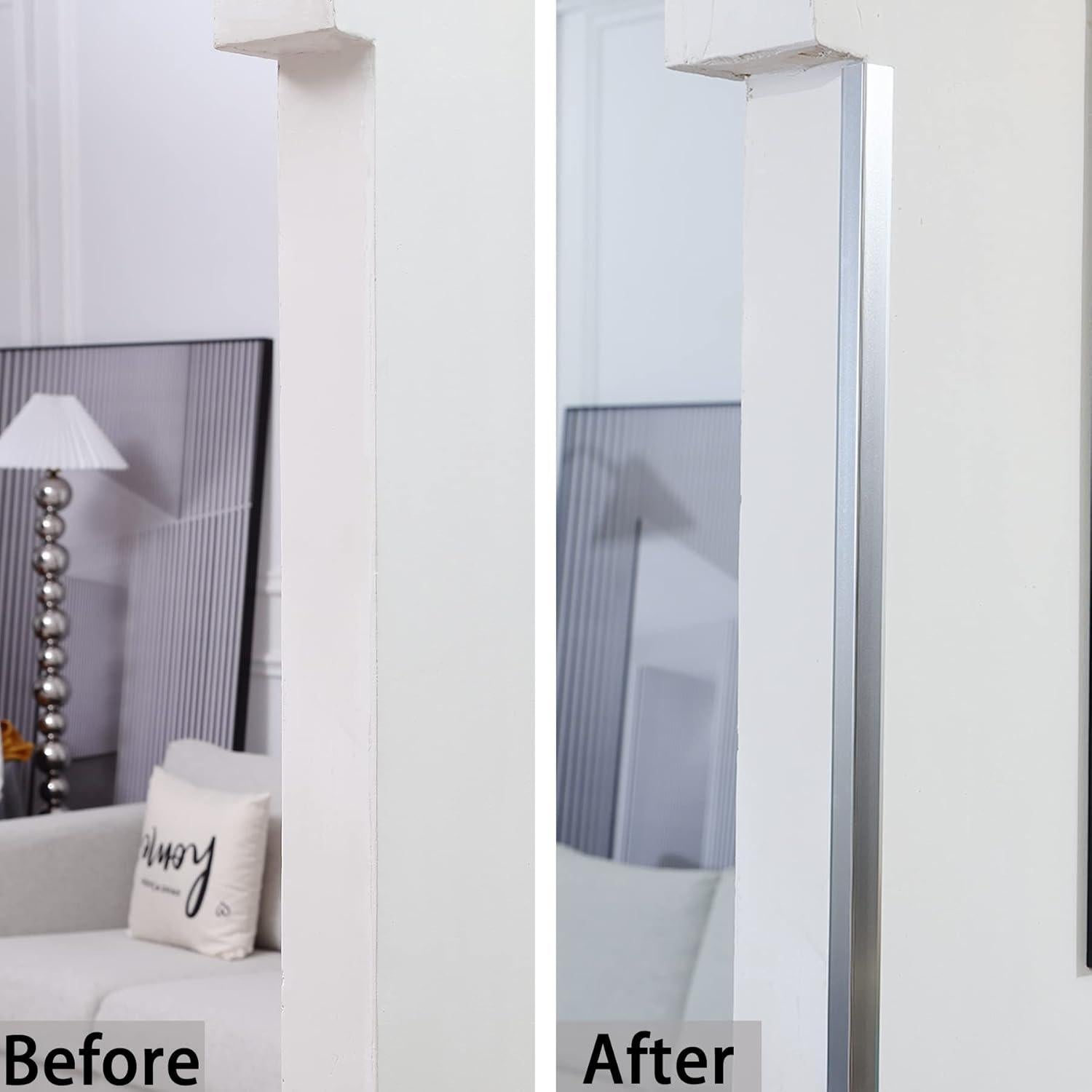 Guardas de Esquina L Autoadhesivas Trimold 90cm x 2cm - 3 Pcs