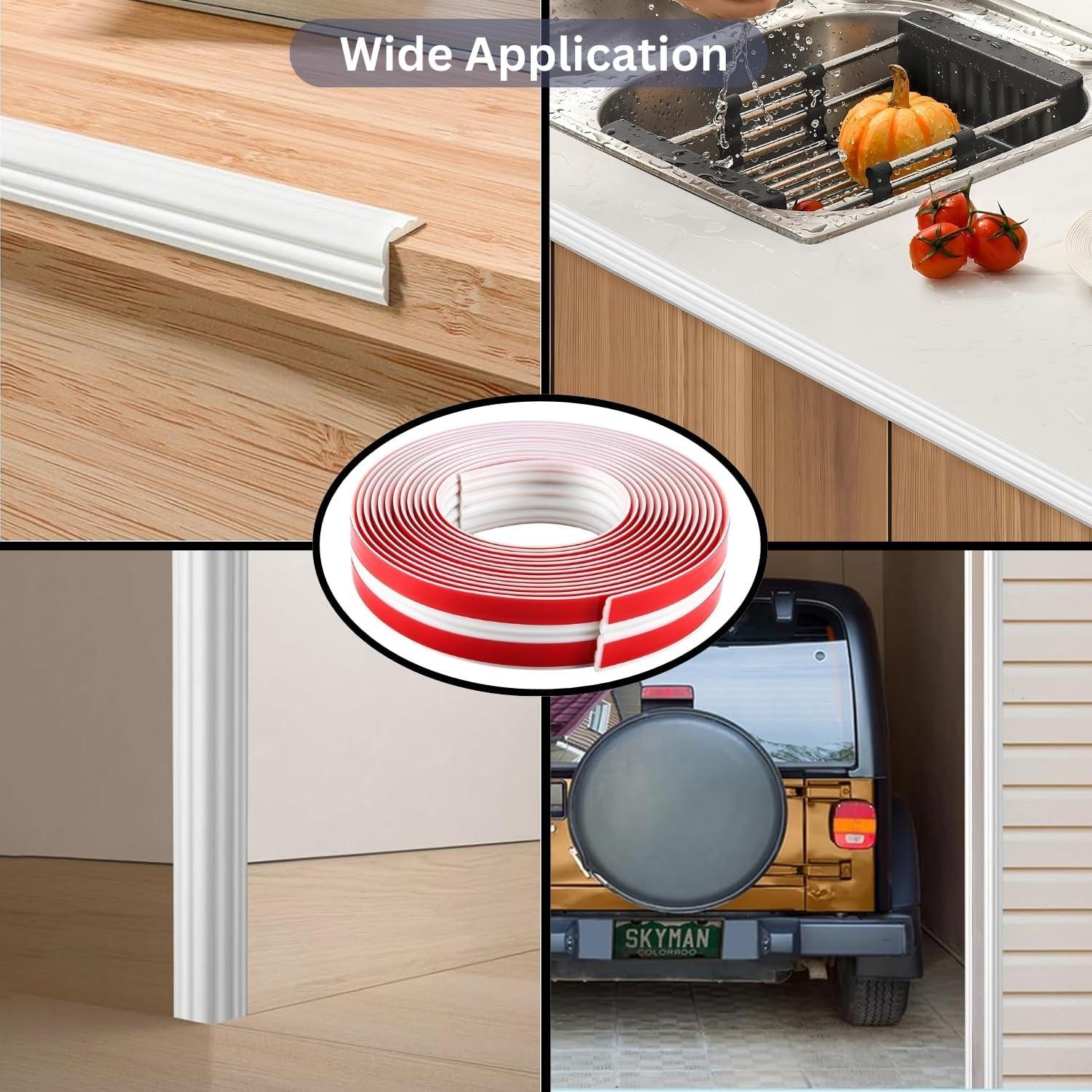 Moldura de Esquina Flexible Autoadhesiva Boorika 6.1m TPE