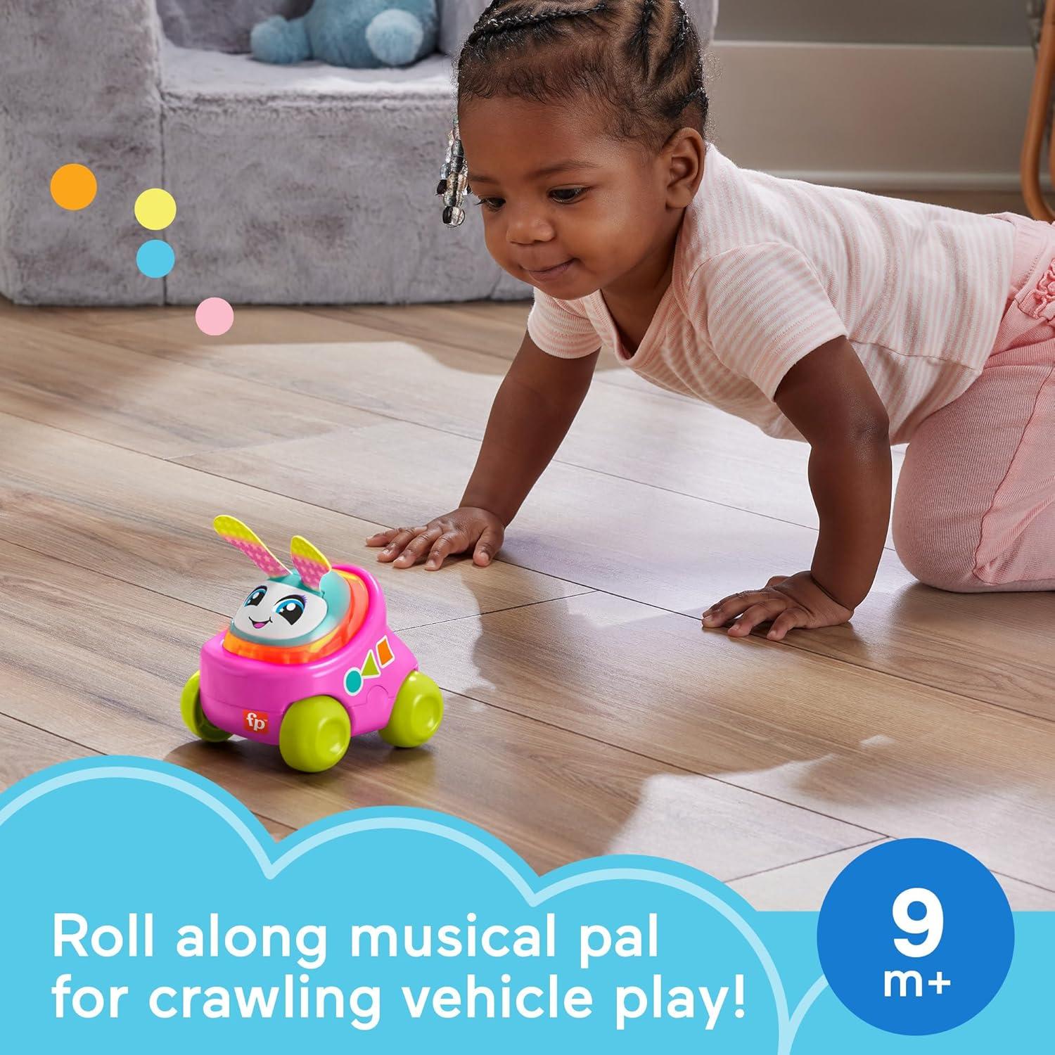 Fisher-Price Carrito DJ Rosa con Música y Luces 9+ Meses