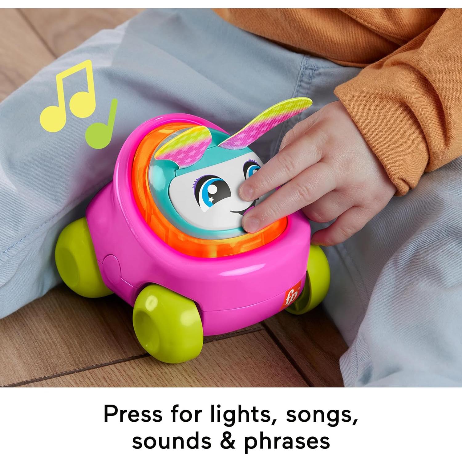 Fisher-Price Carrito DJ Rosa con Música y Luces 9+ Meses