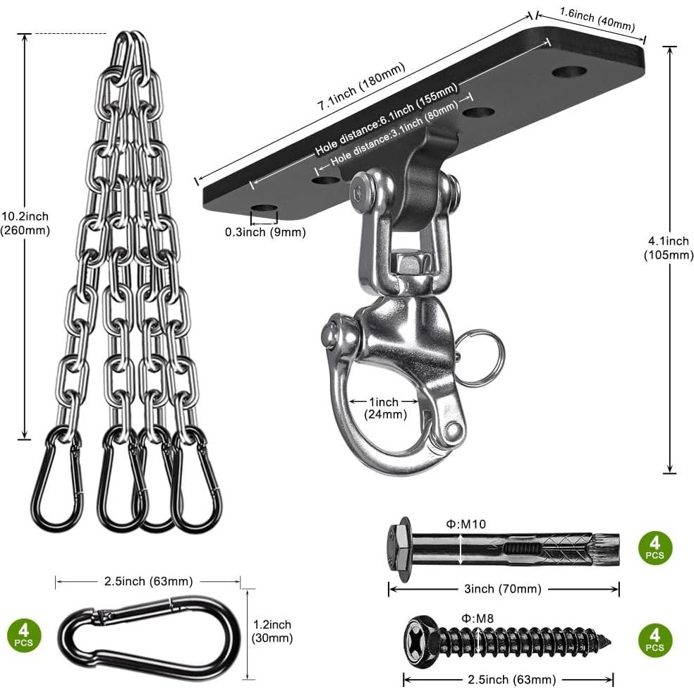 Soporte para Saco de Boxeo Dolibest con Cadena 4 Agujeros