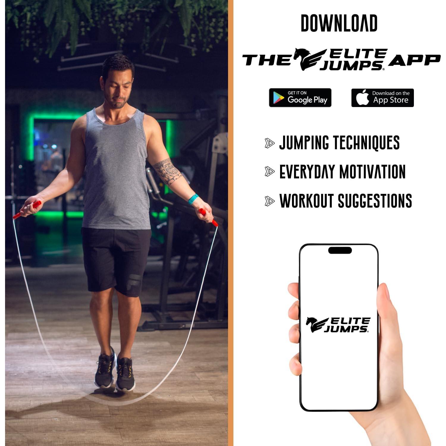 Fit Plus Pro Freestyle PVC Jump Rope for Tricks - Unbreakable 8" Long Handles with Non-Slip Grip Tape - Premium Adult Jump Ropes for Fitness - Lightweight Cardio Boxing Skipping Jump Rope