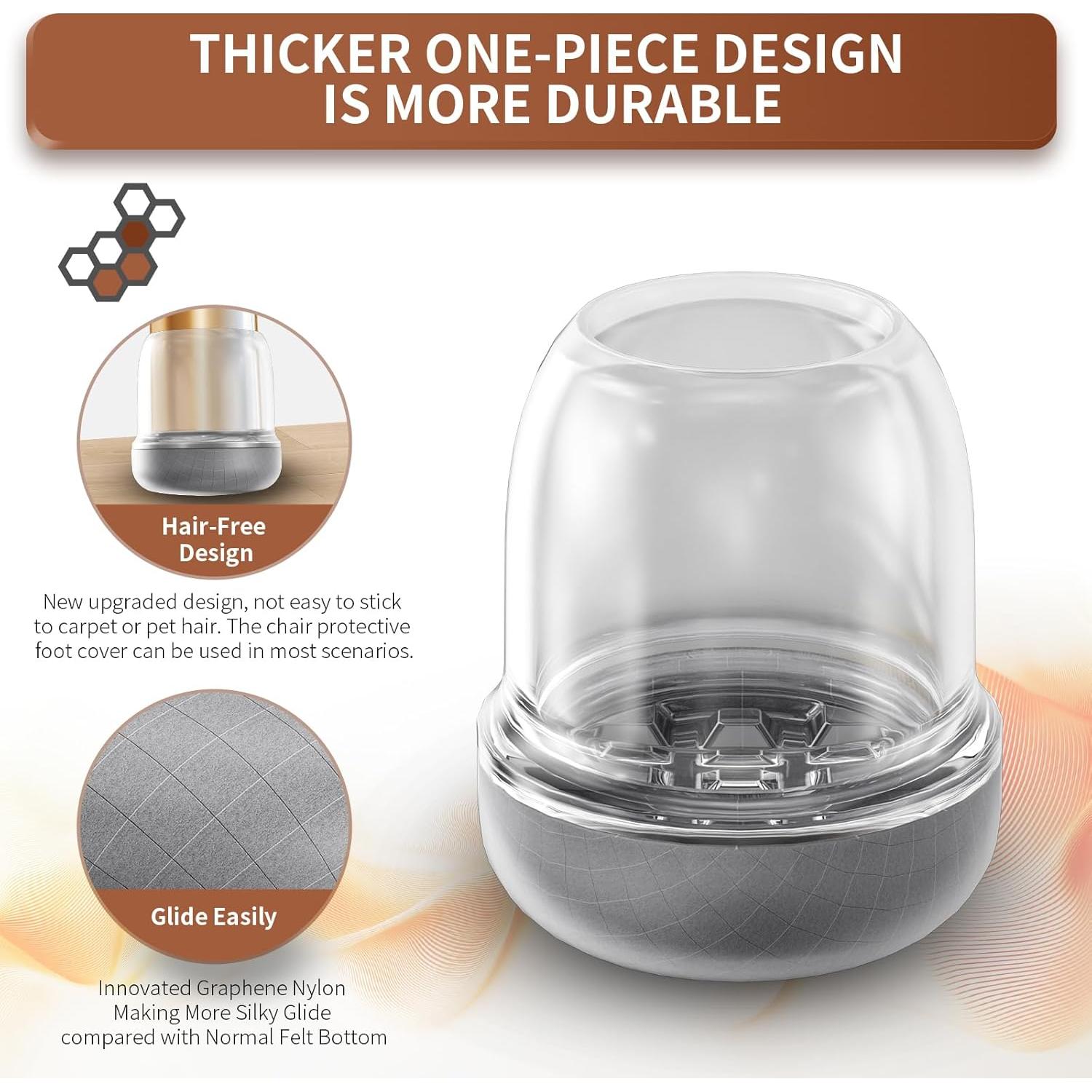 Ezprotekt 24 Tapas de Silicona para Patas de Silla 15-19mm