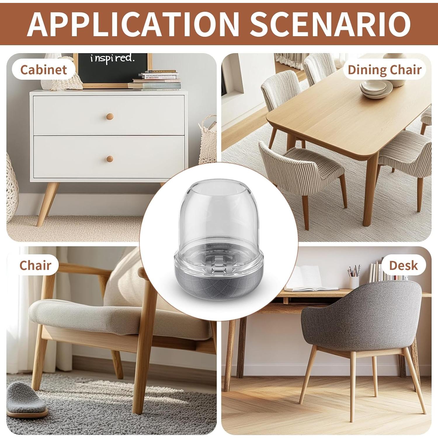 Ezprotekt 24 Tapas de Silicona para Patas de Silla 15-19mm