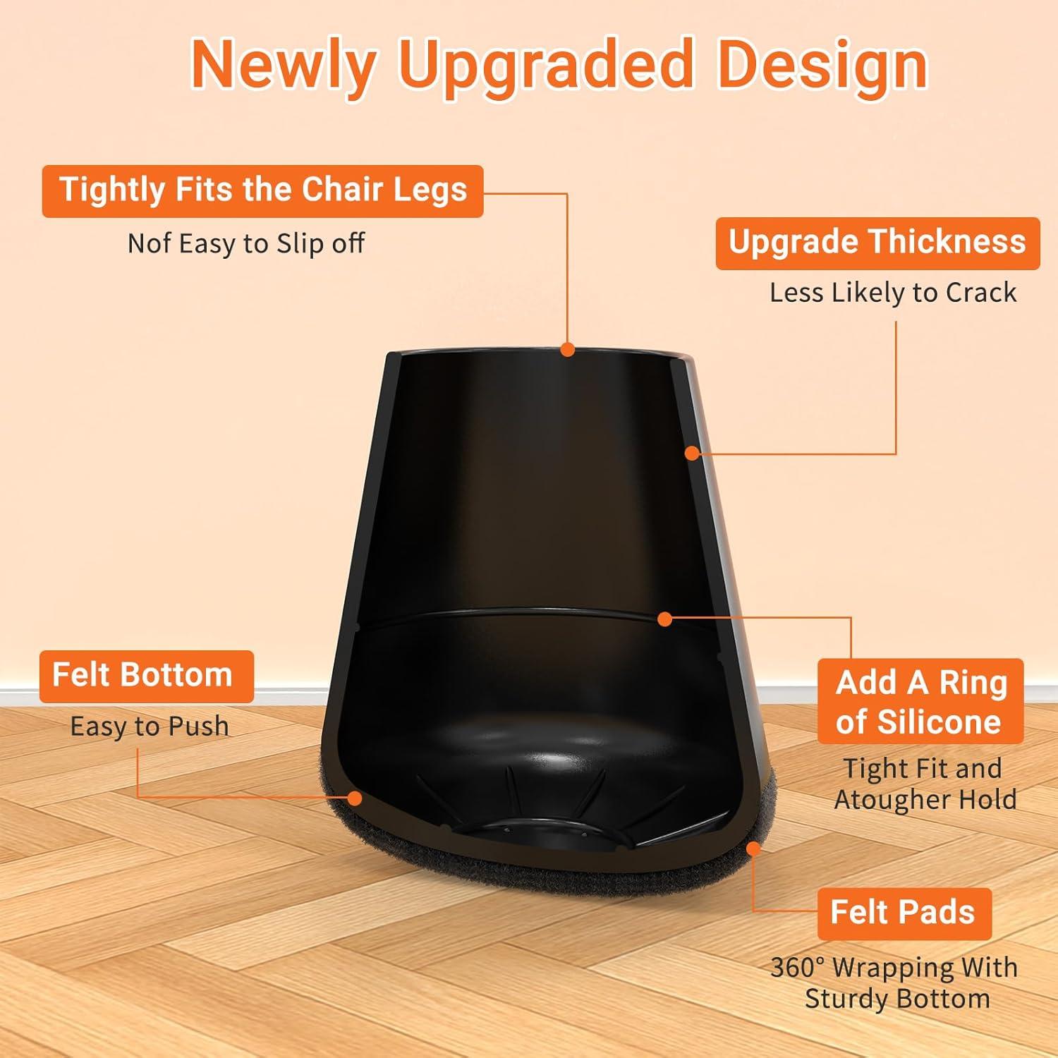 Protectores de Suelo para Patas de Silla YTEACIUL 16 Pcs Silicona