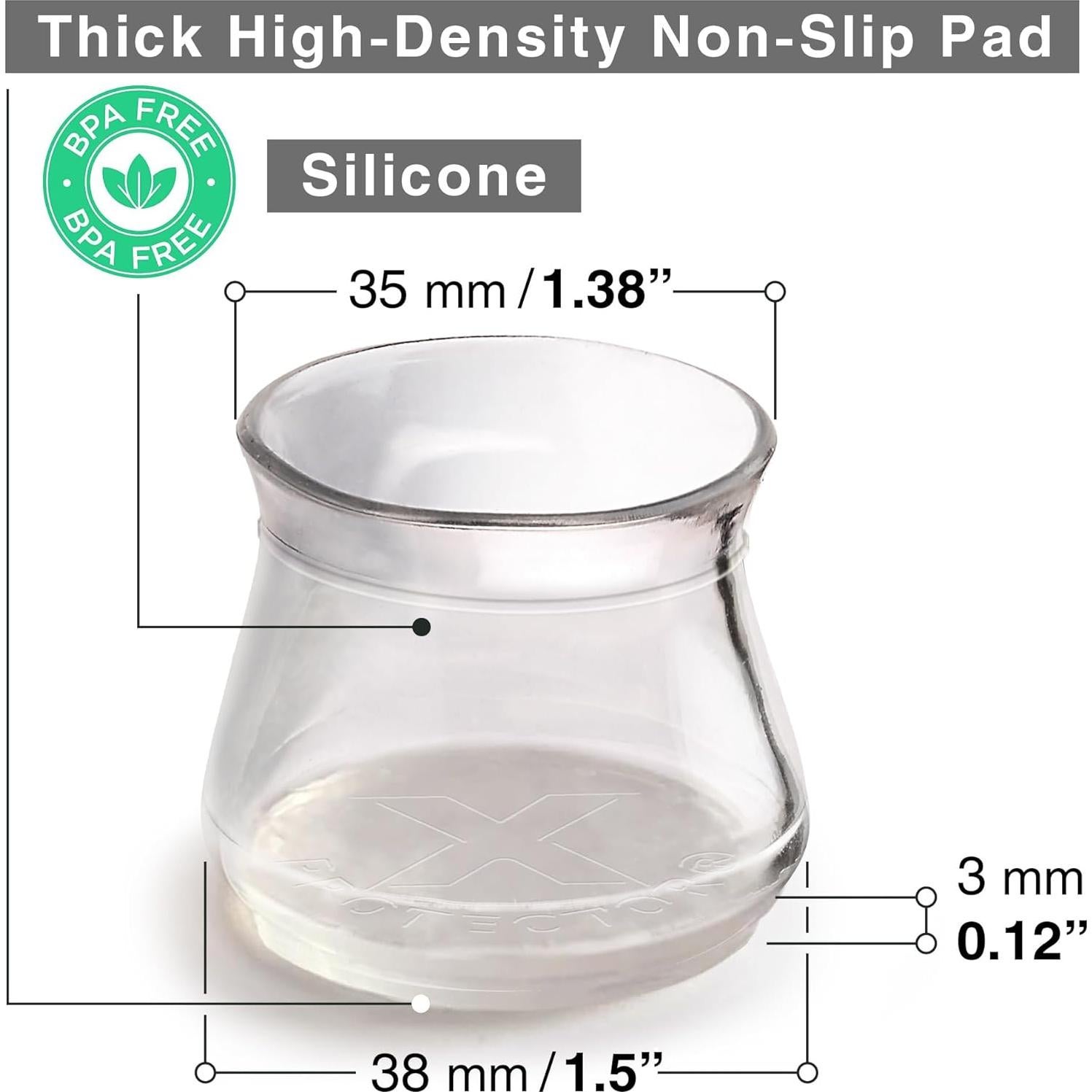 Fundas Antideslizantes para Patas de Silla X-Protector 32 PCS