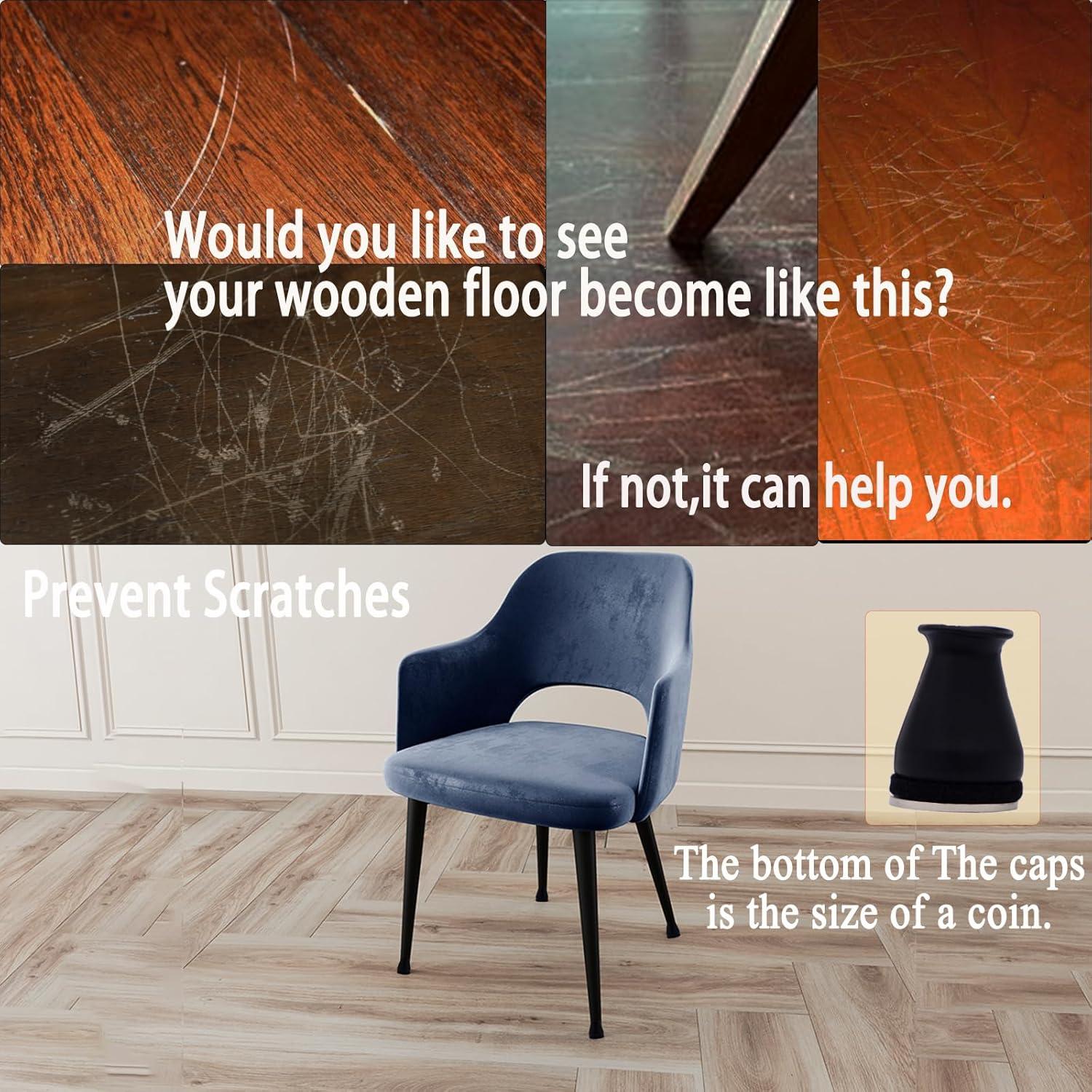 Protectores de Silicona para Patas de Sillas Simpracon 24 Pcs