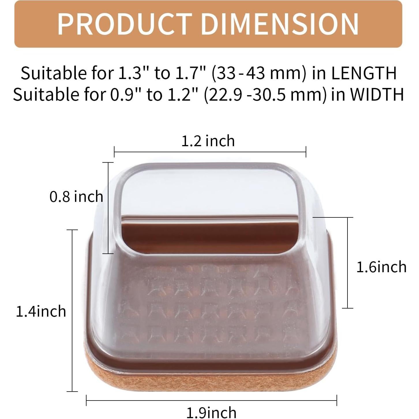 Protectores de Piso de Silicona Ezprotekt 8 Pcs para Muebles